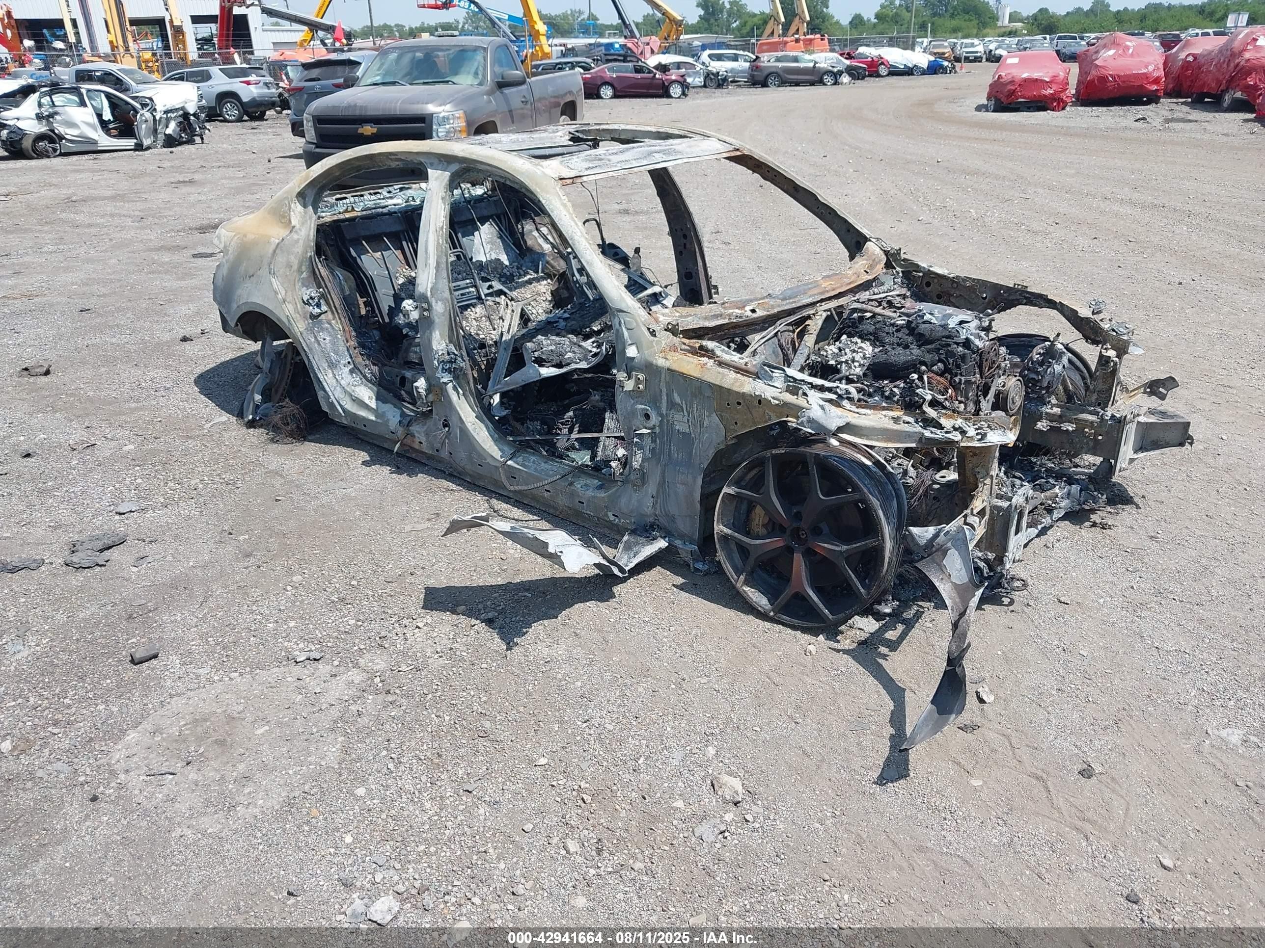 2019 Alfa Romeo Giulia Ti, VIN ZARFANBNXK7599650 — Engine fire