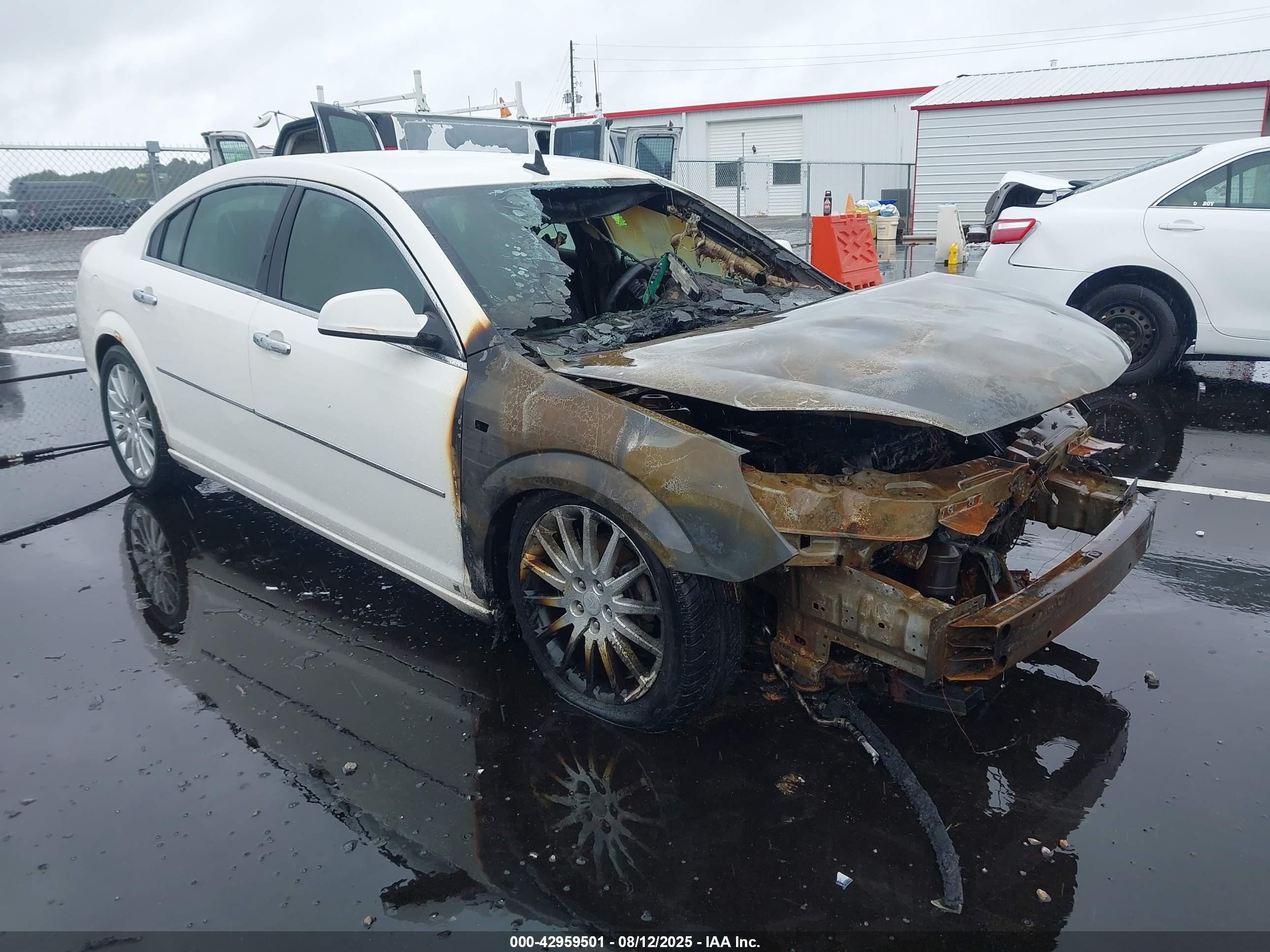 2008 Saturn Aura XR, VIN 1G8ZV57728F123665 — Engine fire