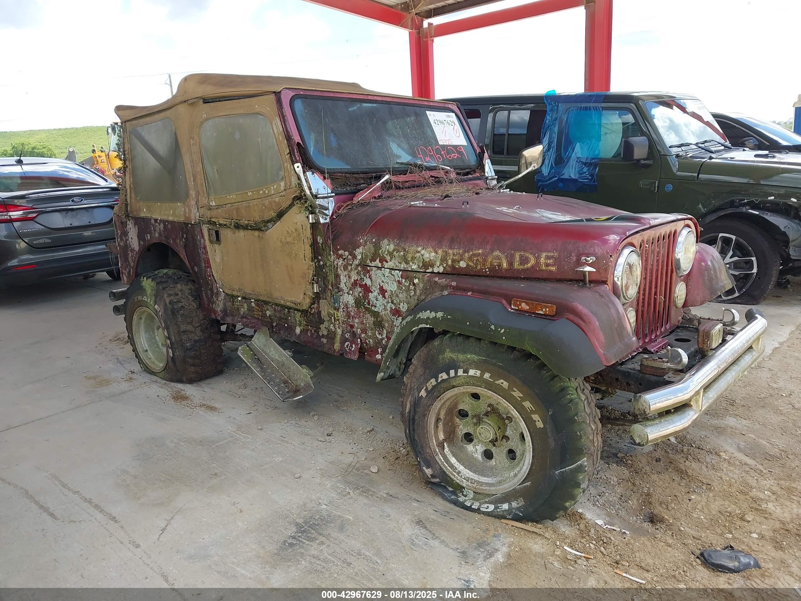 1982 Jeep CJ7, VIN 1JCCN87E0CT060831 — Water / flood