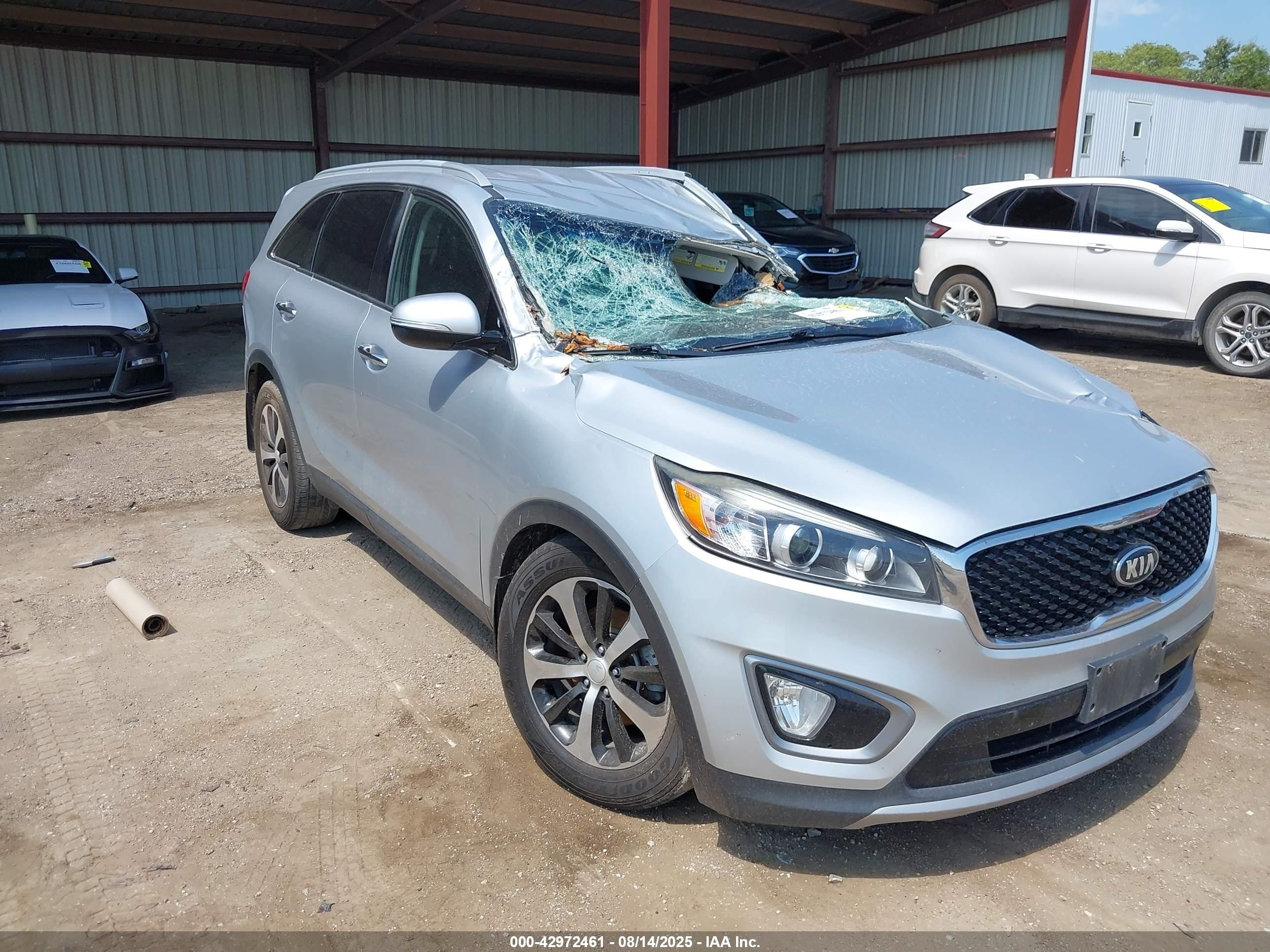 2016 Kia Sorento EX, VIN 5XYPH4A1XGG009413 — Storm
