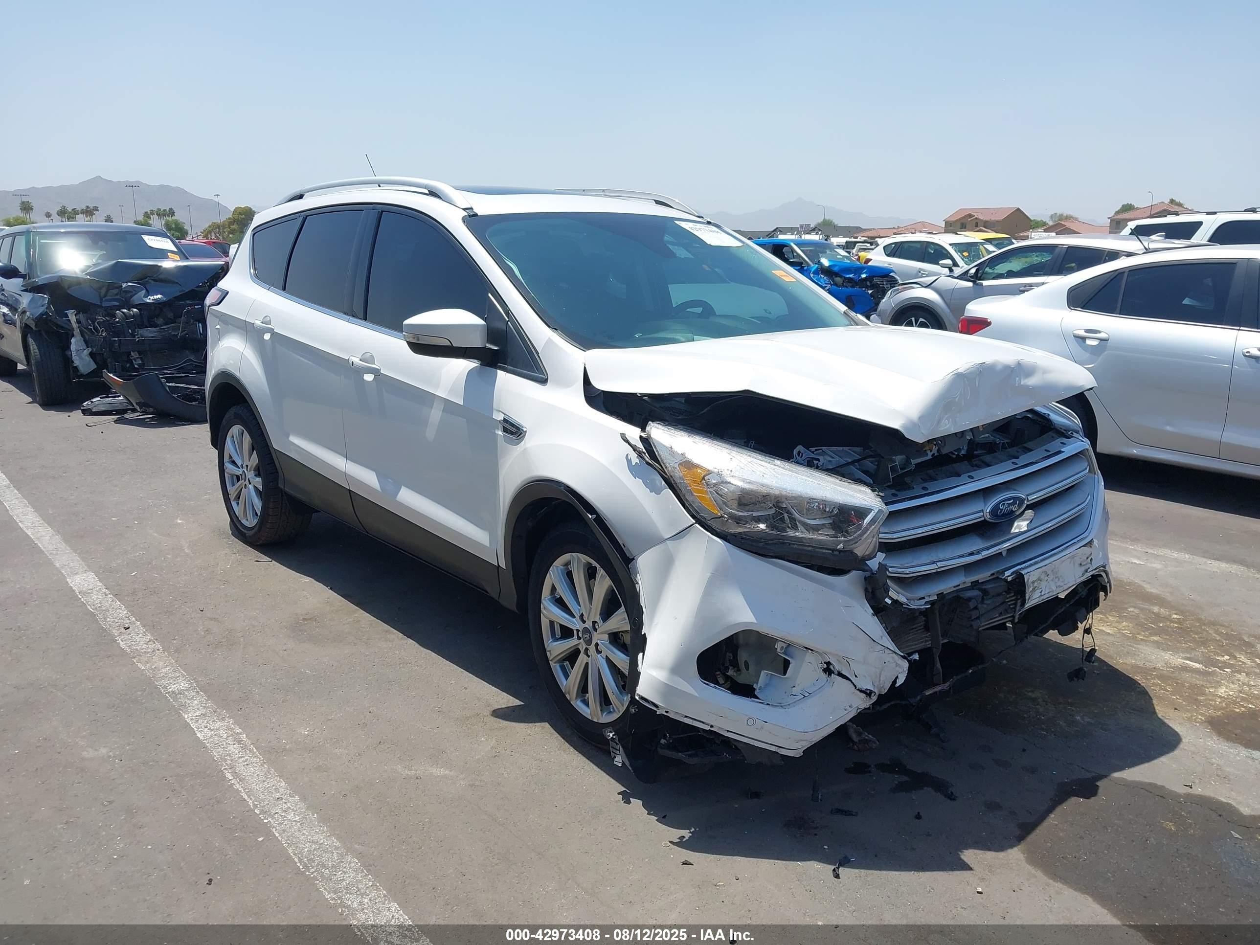 2018 Ford Escape Titanium, VIN 1FMCU0J90JUD29706 — Front end