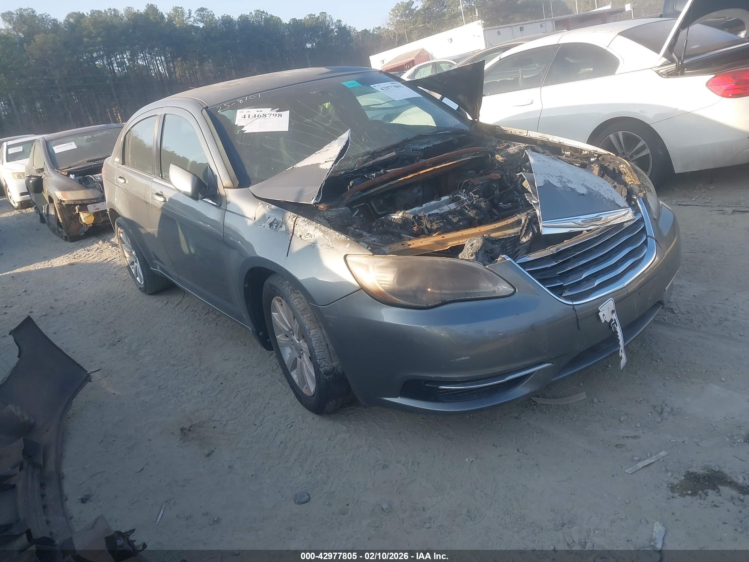2012 Chrysler 200 Touring, VIN 1C3CCBBB0CN113814 — Engine fire