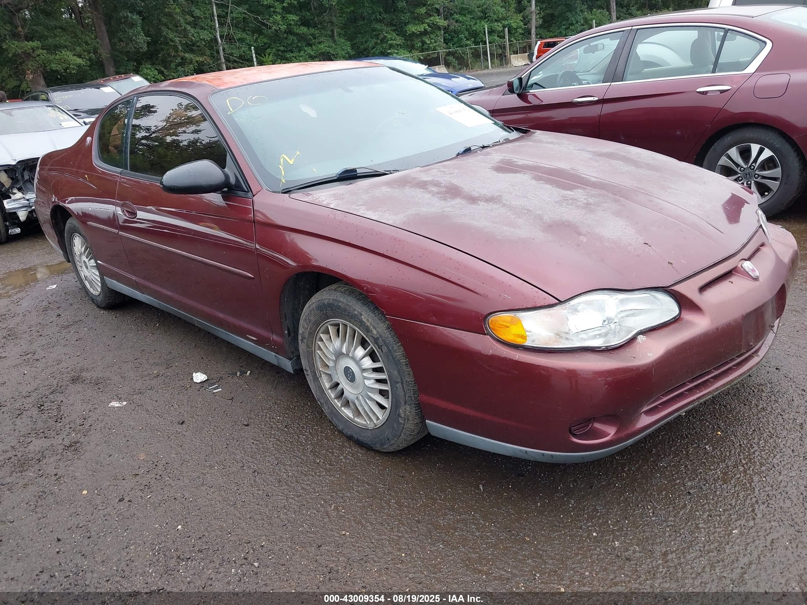 2000 Chevrolet Monte Carlo LS, VIN 2G1WW12E5Y9231221 — Front end