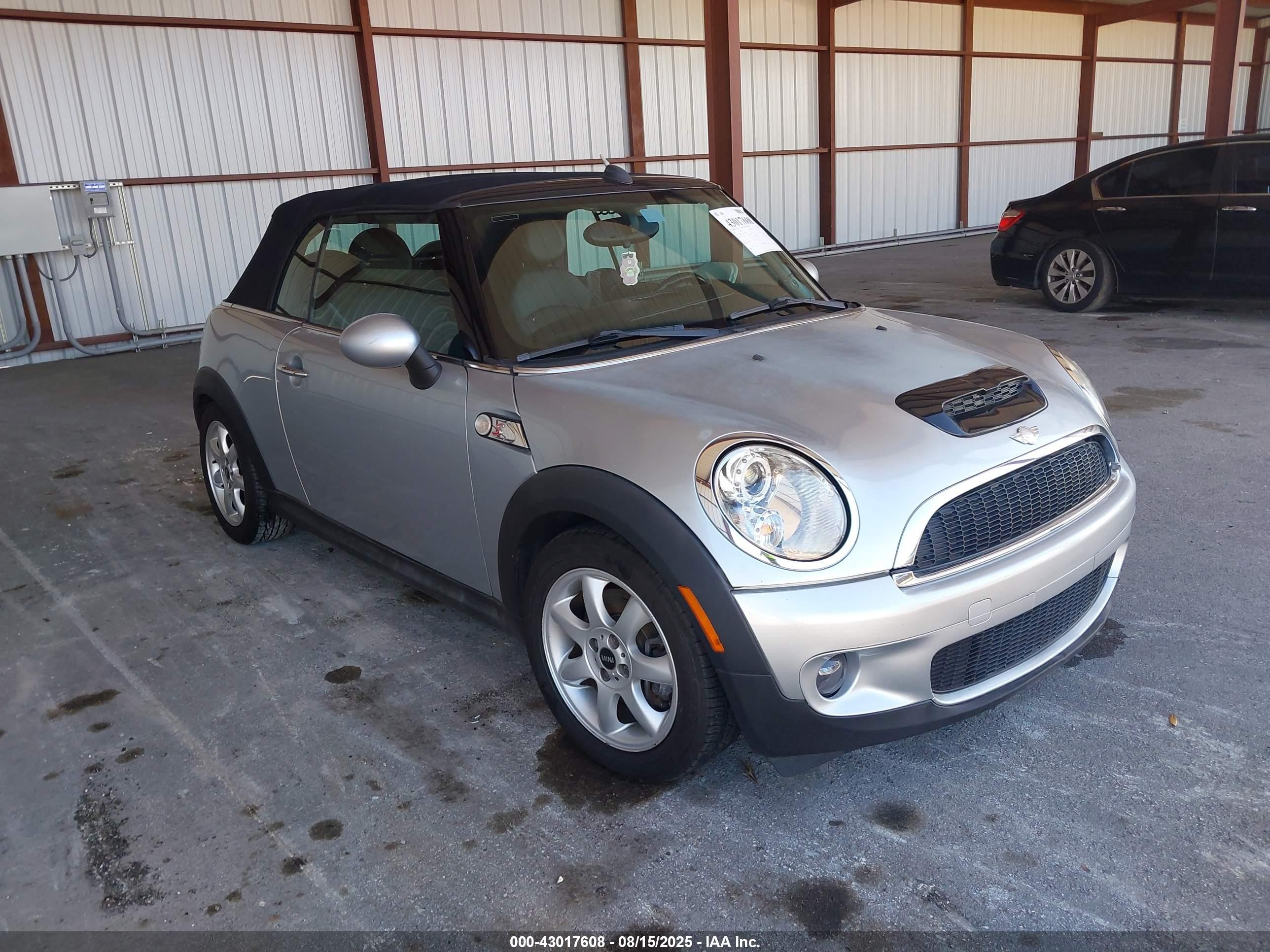 2010 MINI Convertible S, VIN WMWMS3C51ATY08732 — Stripped