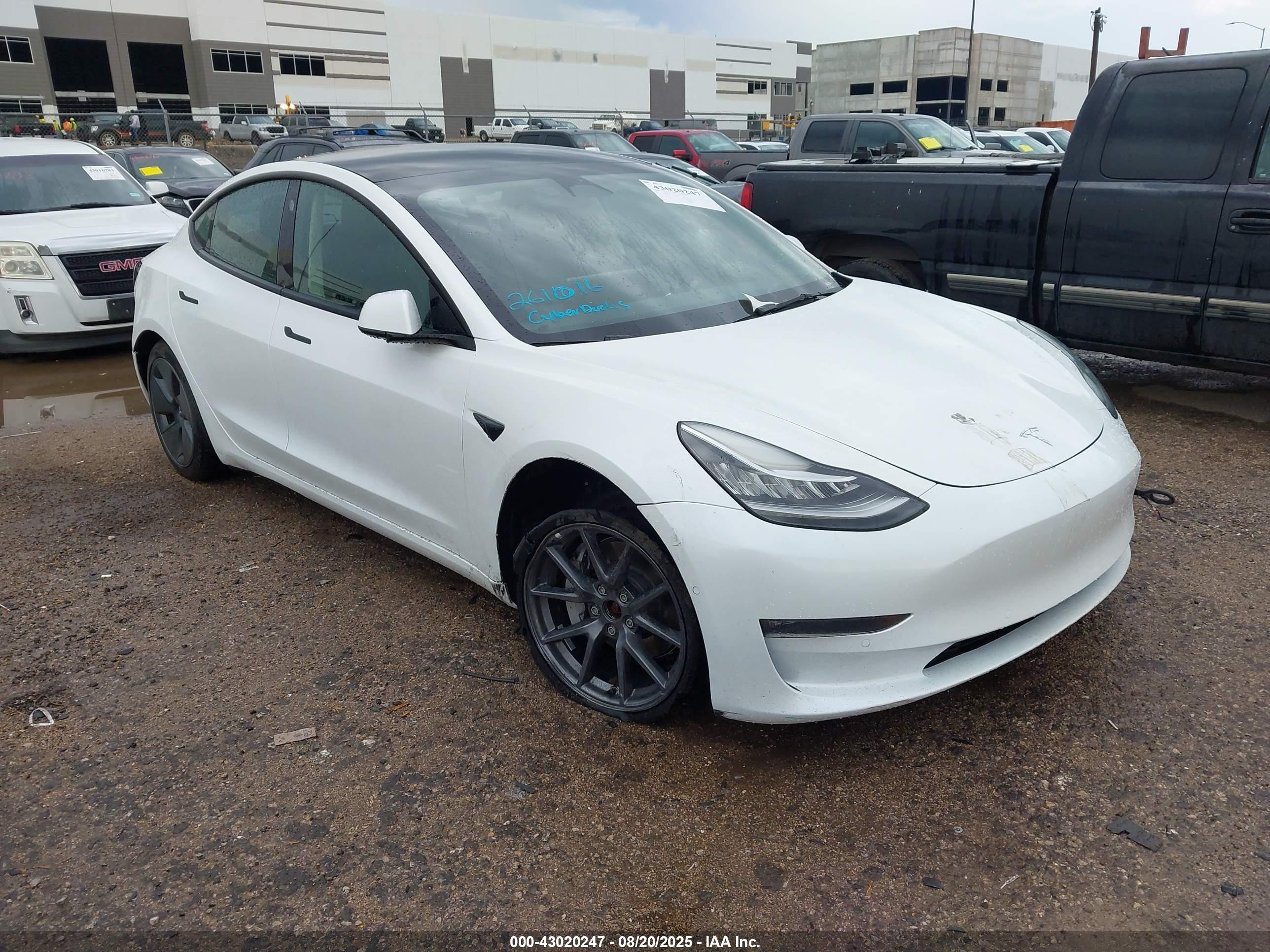 2022 Tesla Model 3 Long Range, VIN 5YJ3E1EB3NF261016 — Theft recovery
