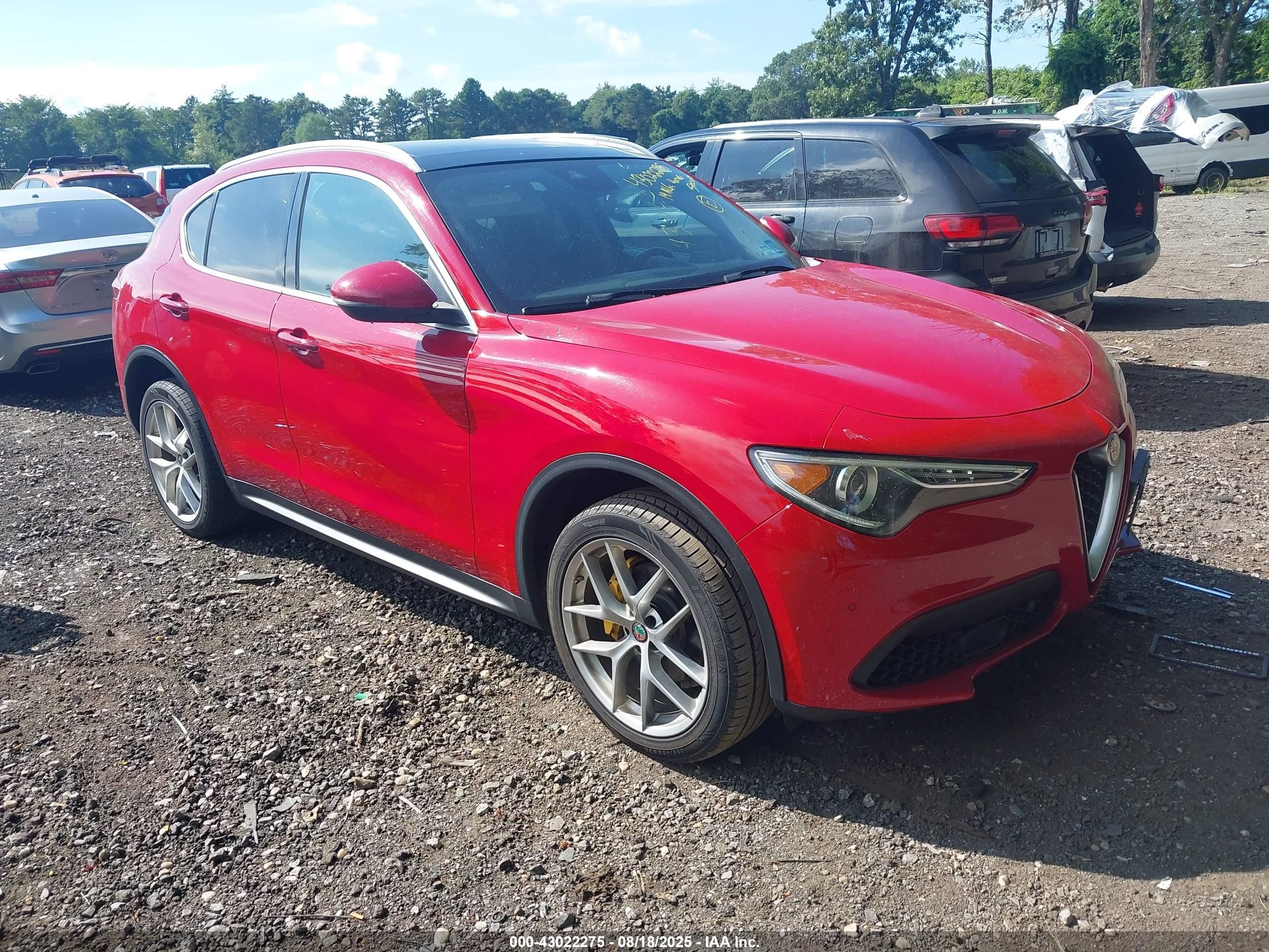 2019 Alfa Romeo Stelvio Ti Sport, VIN ZASPAKBN9K7C55280 — Water / flood