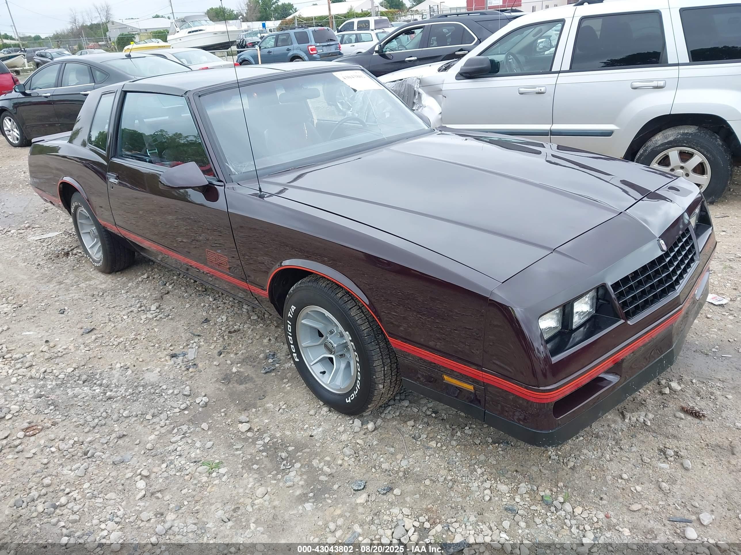 1987 Chevrolet Monte Carlo Sport SS, VIN 1G1GZ11G5HP155080 — Side