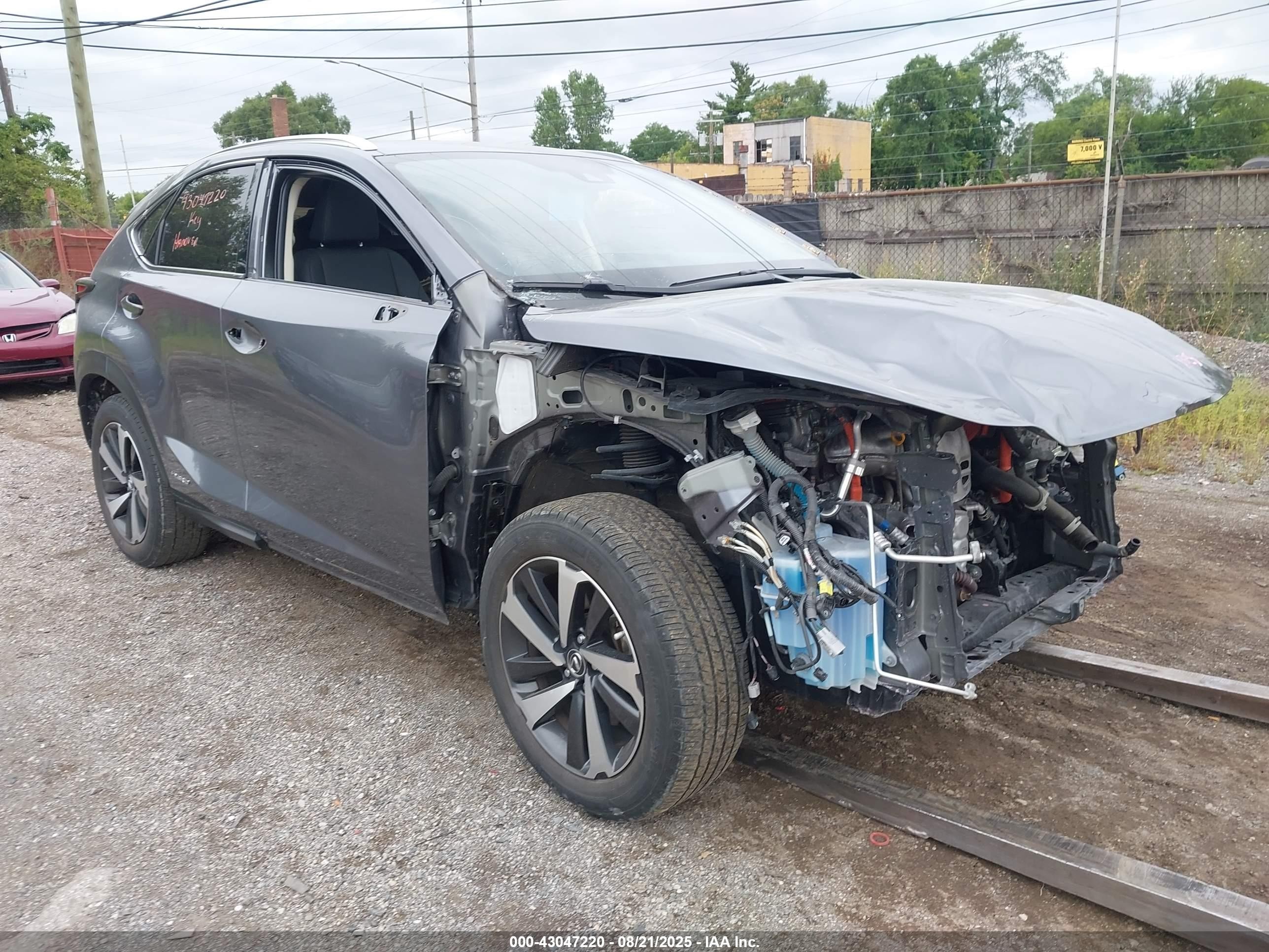 2021 Lexus NX 300h, VIN JTJGJRDZ4M2167123 — Stripped
