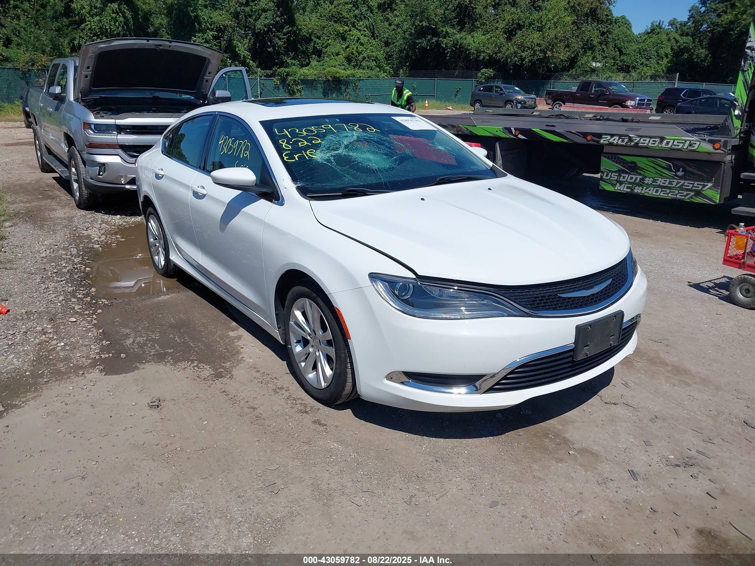 2016 Chrysler 200 Limited, VIN 1C3CCCAB3GN144522 — Vandalism