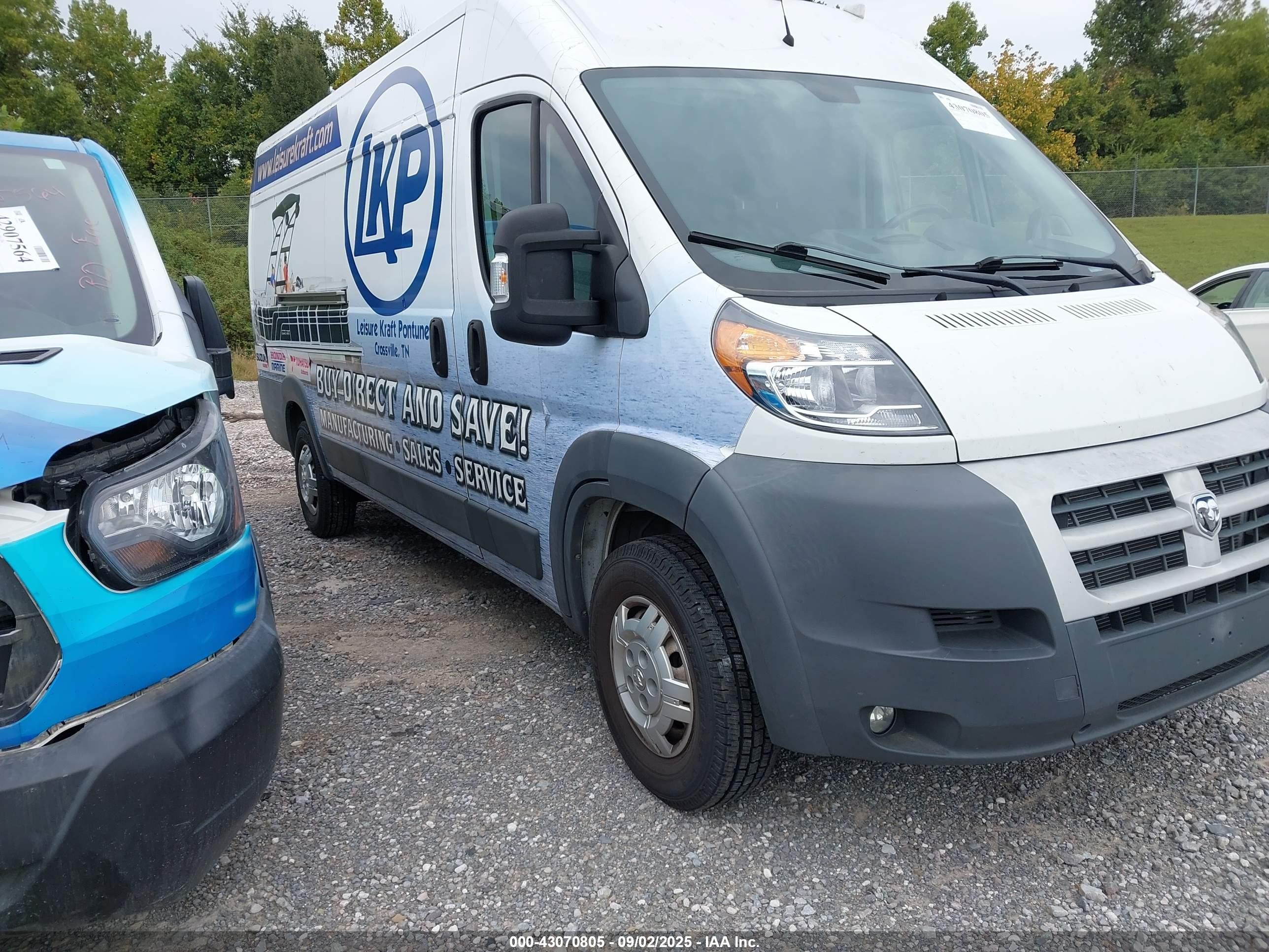 2015 Ram ProMaster, VIN 3C6URVJDXFE513477 — Повреждение рамы