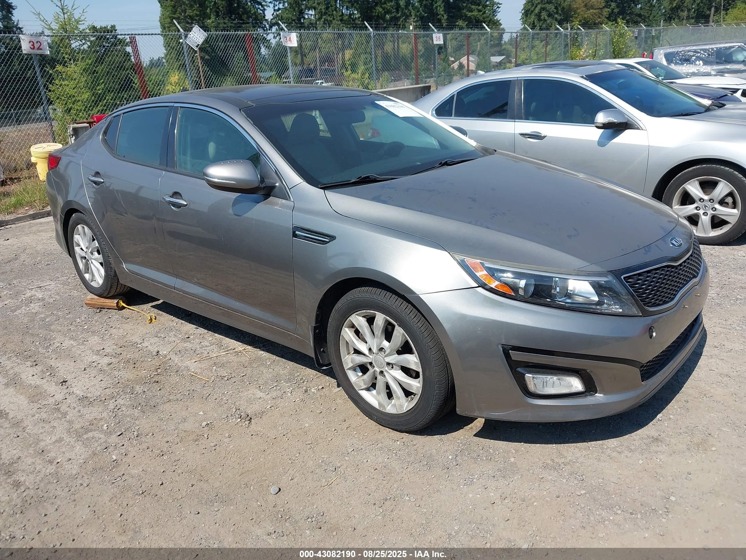 2015 Kia Optima EX, VIN 5XXGN4A70FG418097 — Side