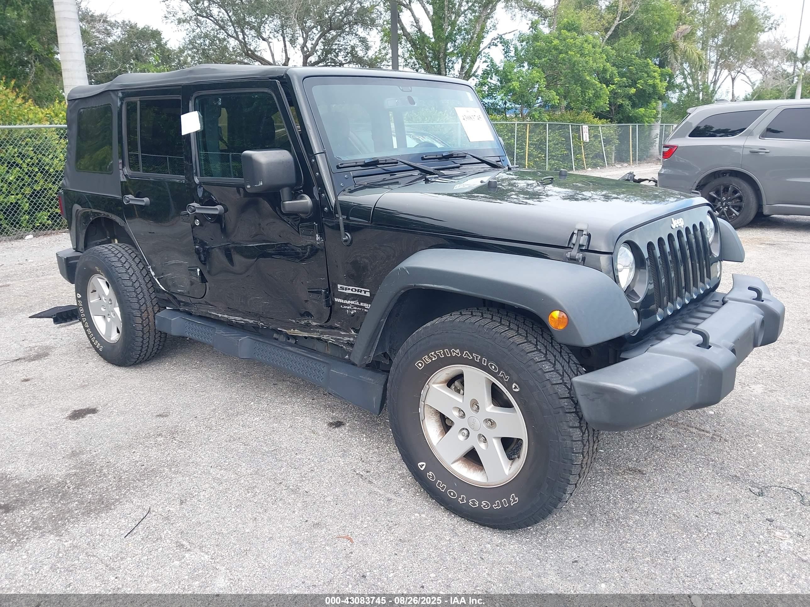 2018 Jeep Wrangler Unlimited Sport S, VIN 1C4BJWDG4JL861228 — Side