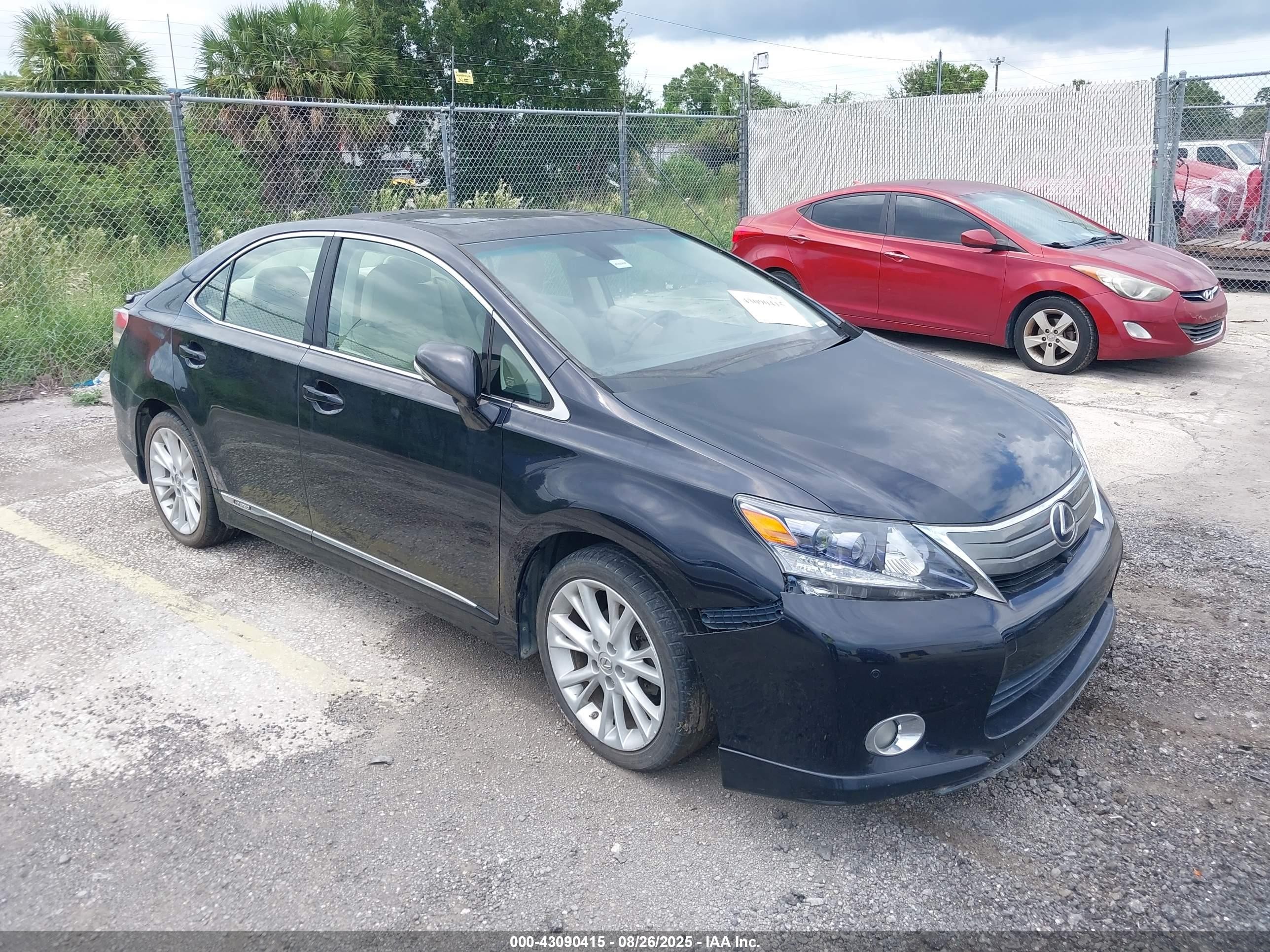 2011 Lexus HS 250h, VIN JTHBB1BA8B2047281 — Front end