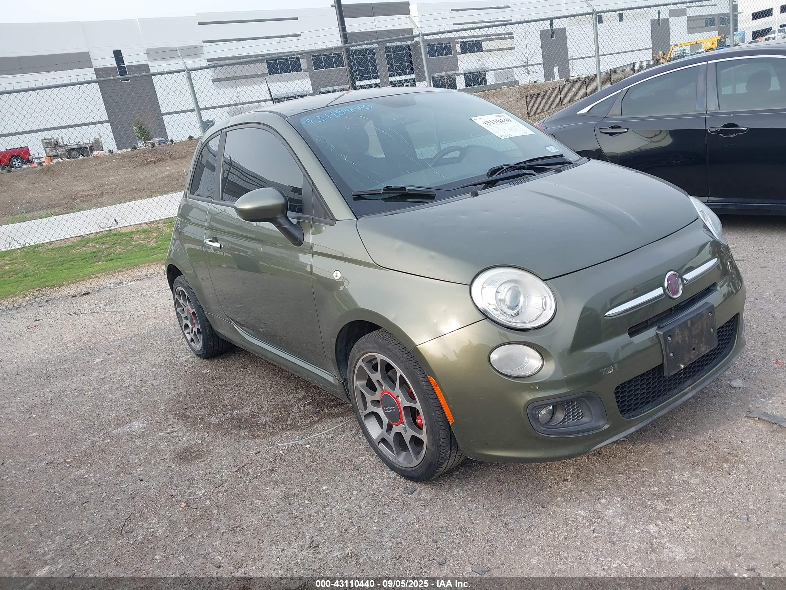 2013 FIAT 500 Sport, VIN 3C3CFFBRXDT514834 — Hail