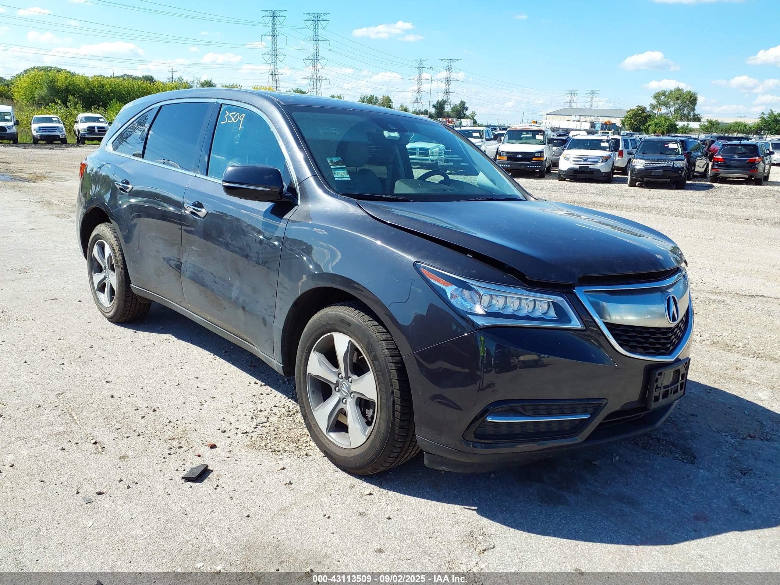 2016 Acura MDX, VIN 5FRYD4H23GB037719 — Front end