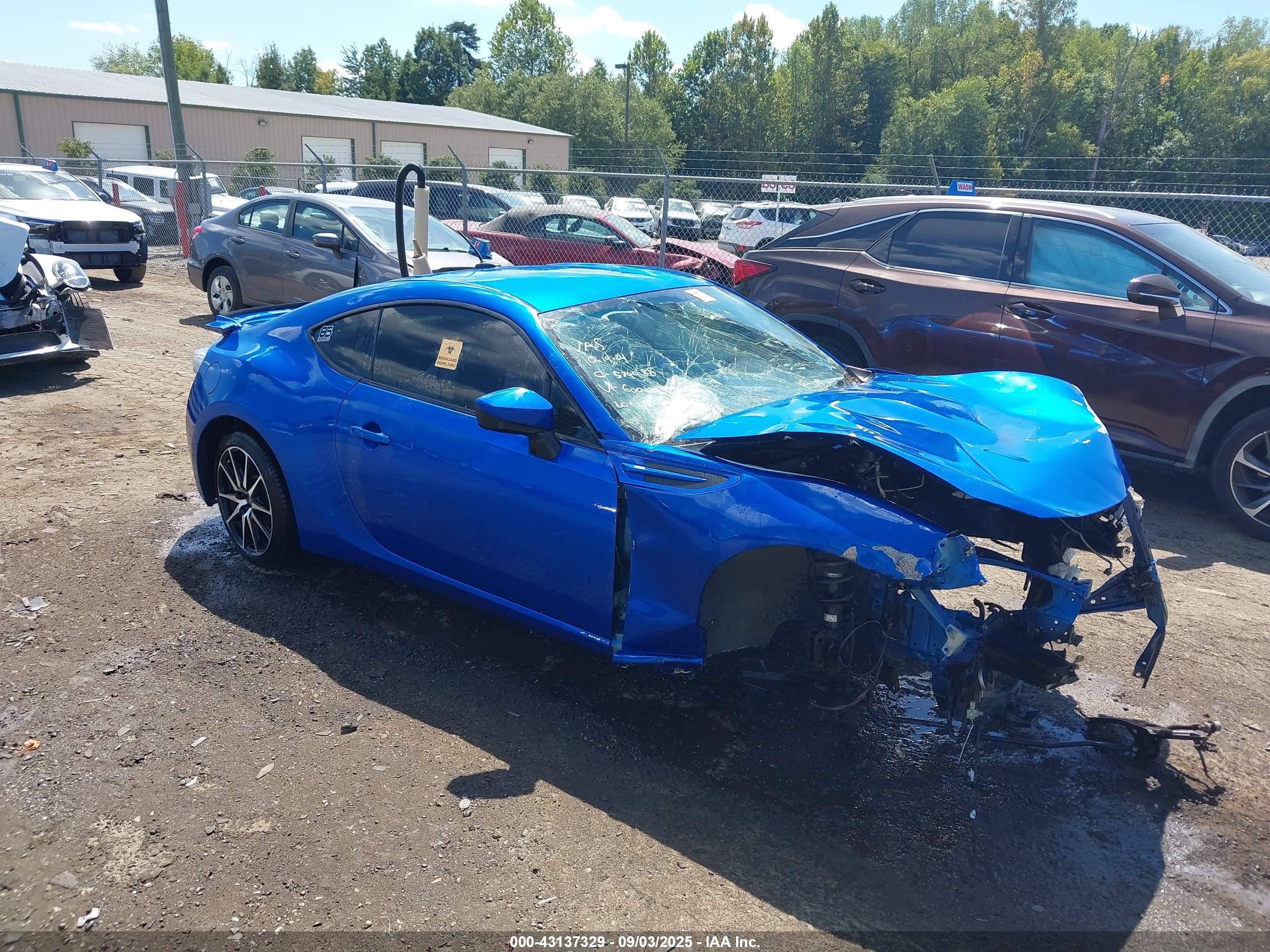 2014 Subaru BRZ Limited, VIN JF1ZCAC17E9600130 — Biohazard / chemical
