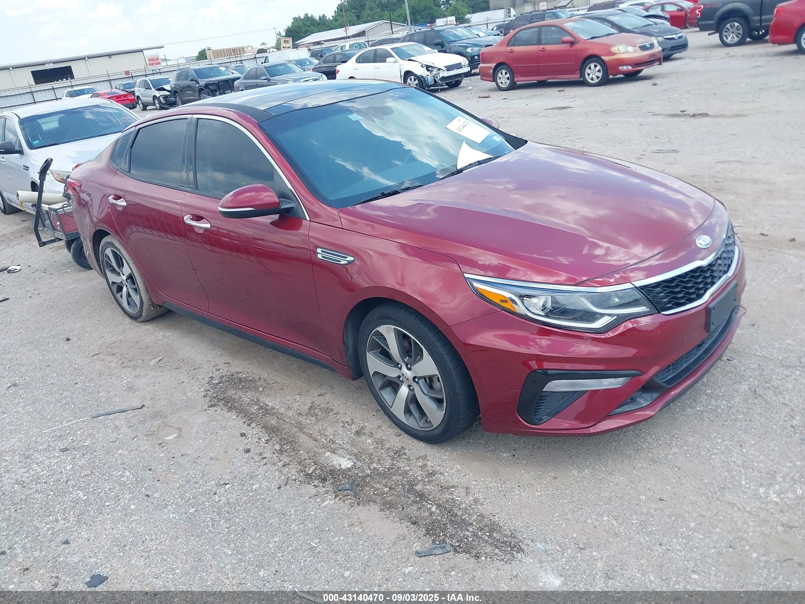 2019 Kia Optima S, VIN 5XXGT4L36KG355596 — Not stated