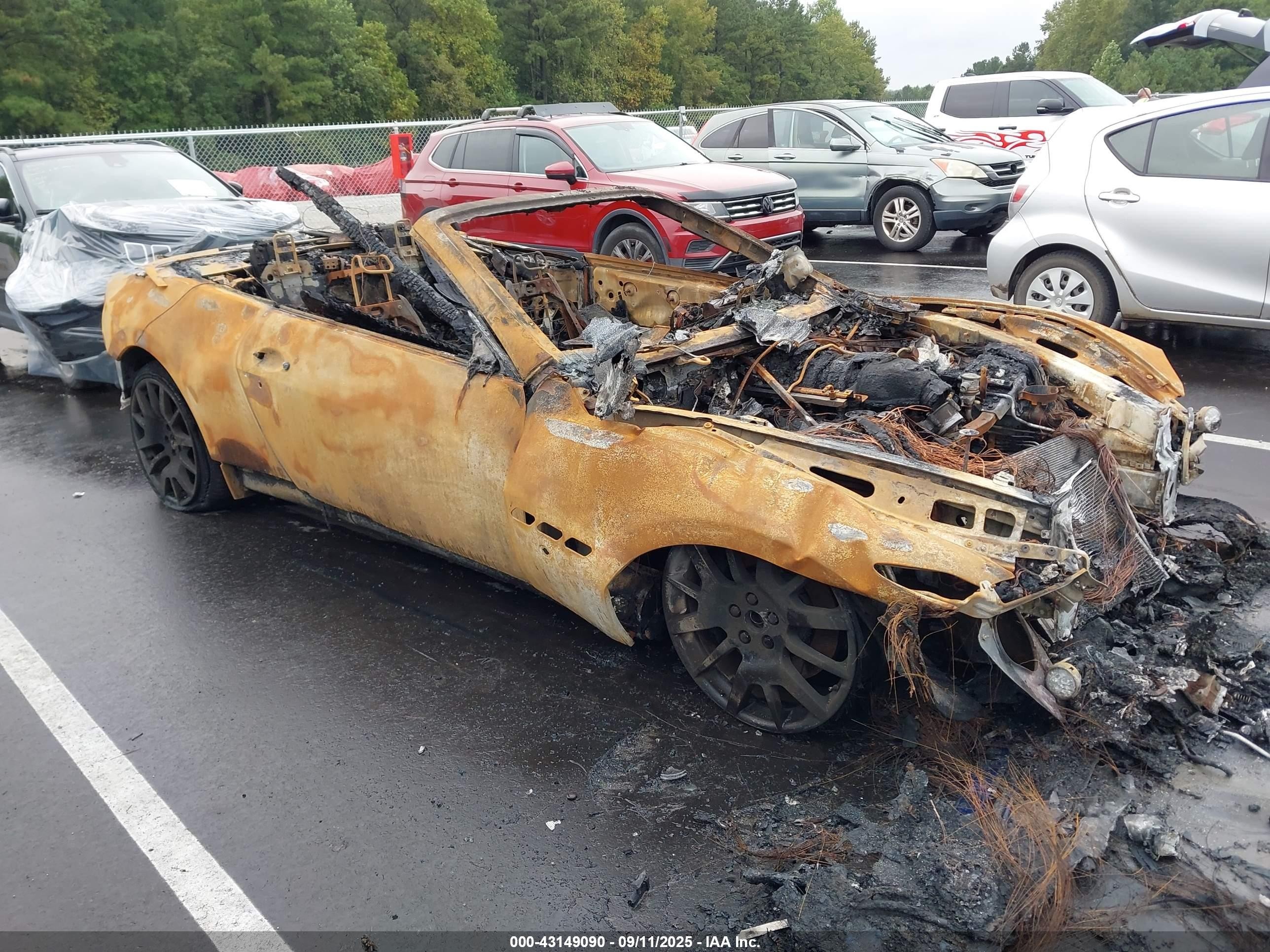 2012 Maserati GranTurismo Sport, VIN ZAM45MMAXC0066293 — Burn