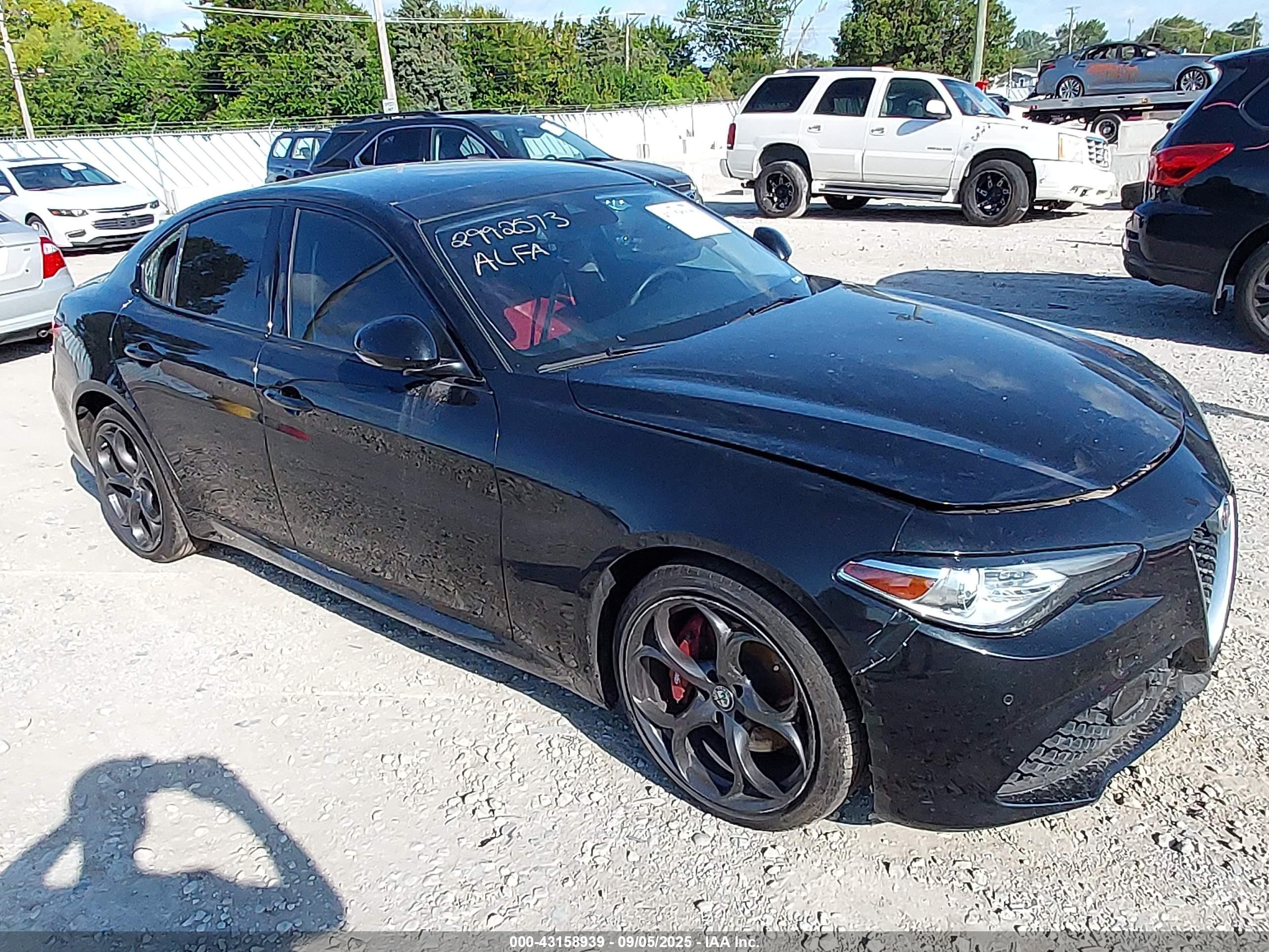 2018 Alfa Romeo Giulia Ti Sport, VIN ZARFAEEN4J7574429 — После угона