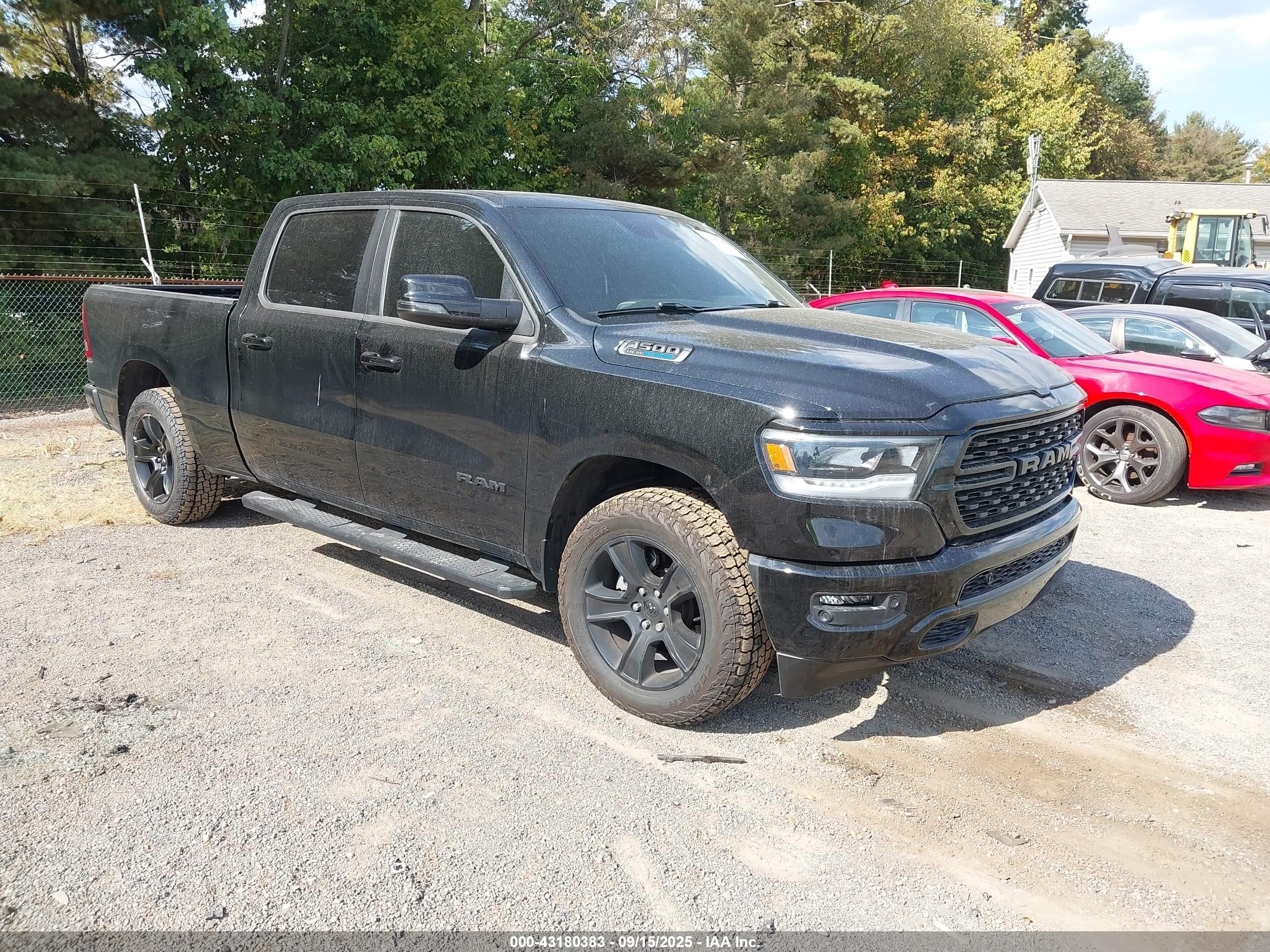 2023 Ram 1500 Big Horn, VIN 1C6SRFMT4PN514864 — Повреждение рамы