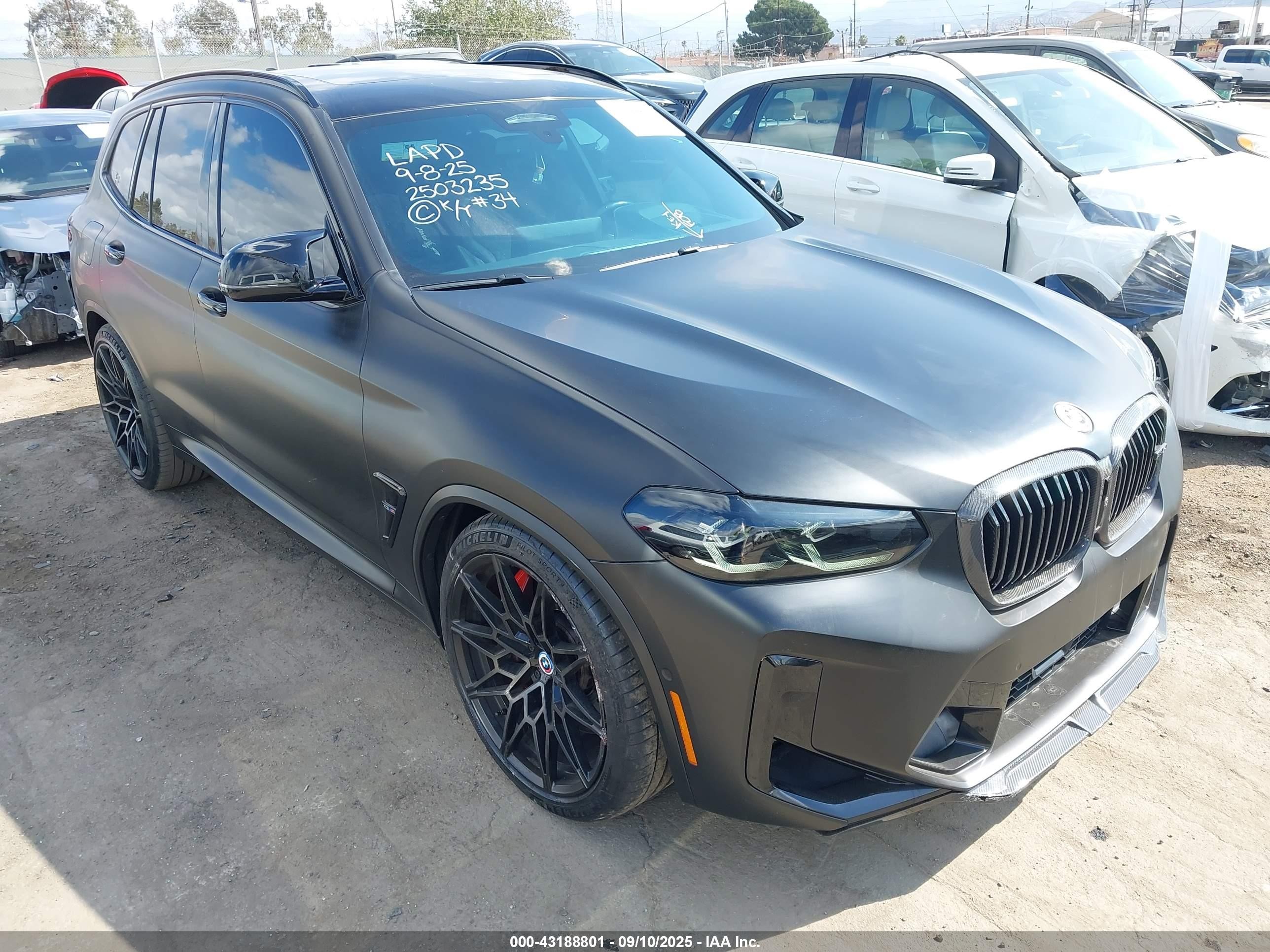 2023 BMW X3 M, VIN 5YM13EC09P9S09996 — Theft recovery