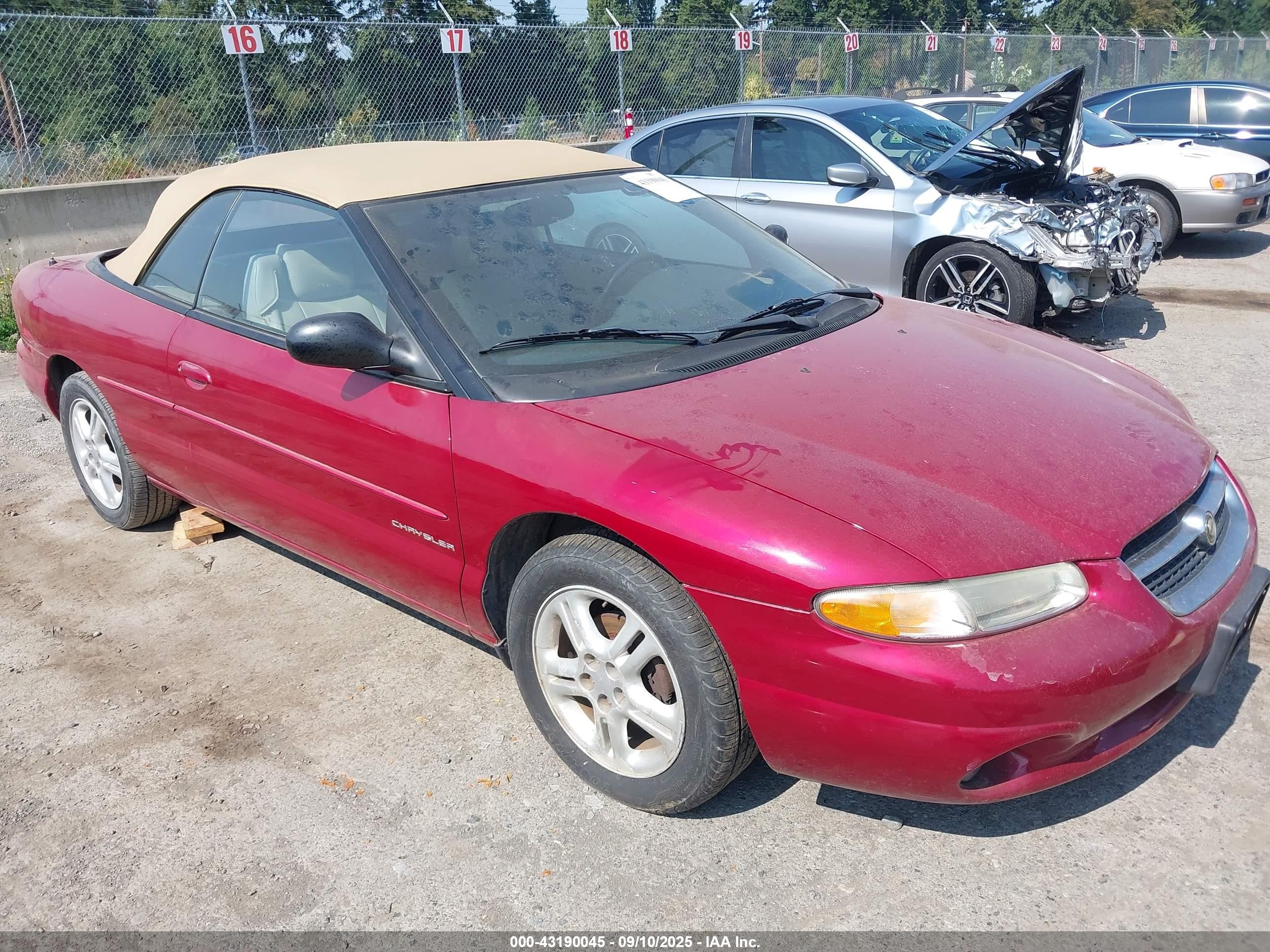 1997 Chrysler Sebring JXi, VIN 3C3EL55H2VT593397 — Зад