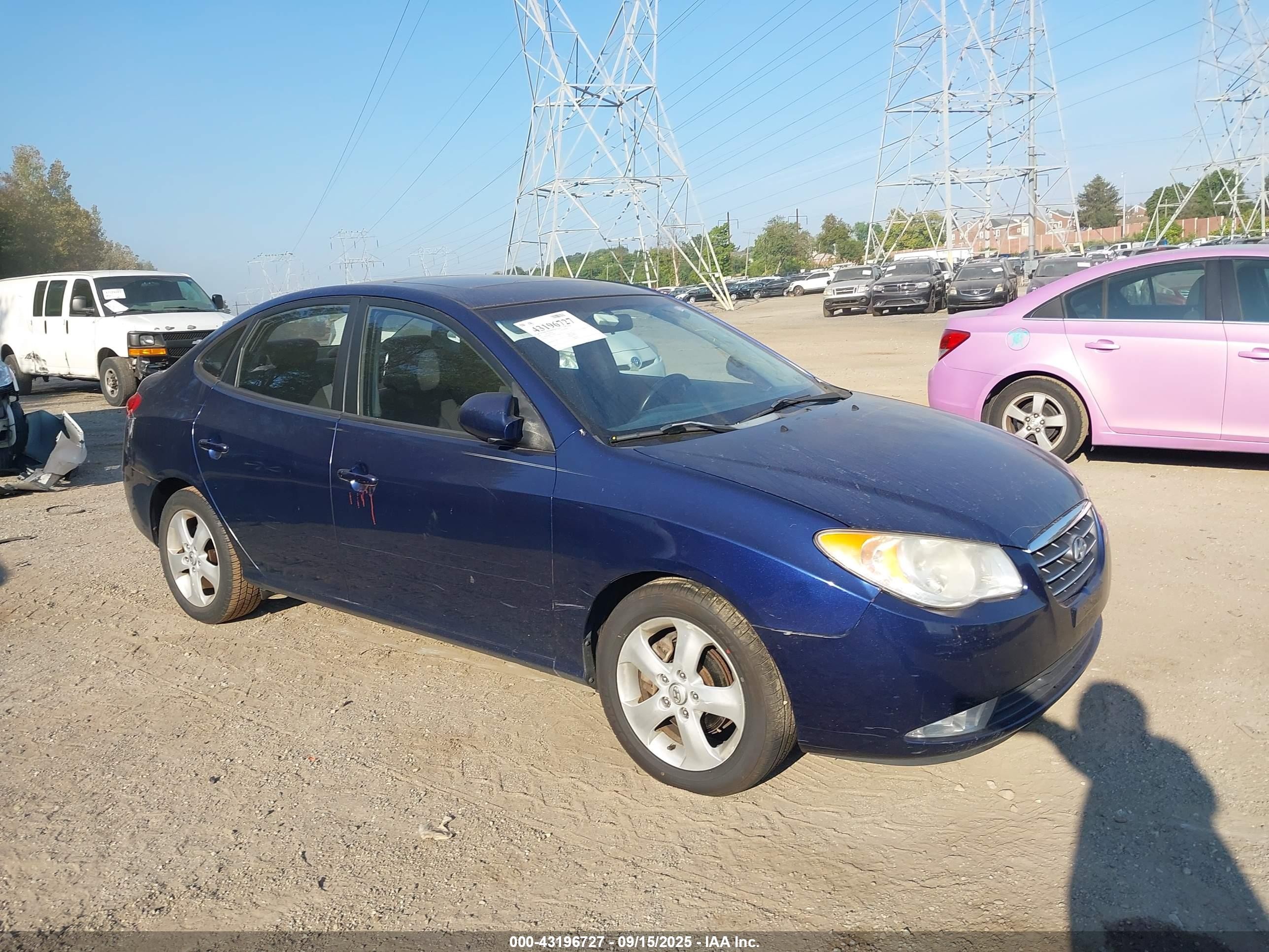 2007 Hyundai Elantra GLS, VIN KMHDU46D77U266427 — Front end