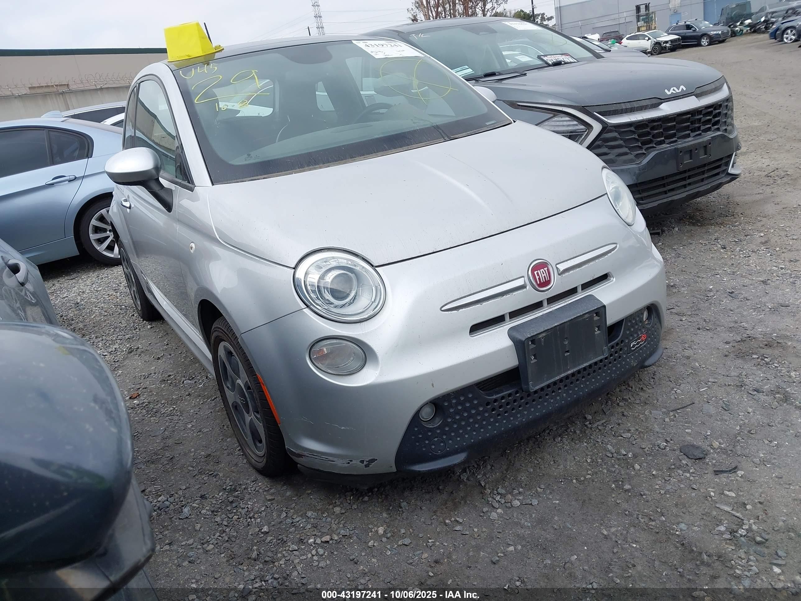 2013 FIAT 500e, VIN 3C3CFFGE1DT745904 — Vandalism