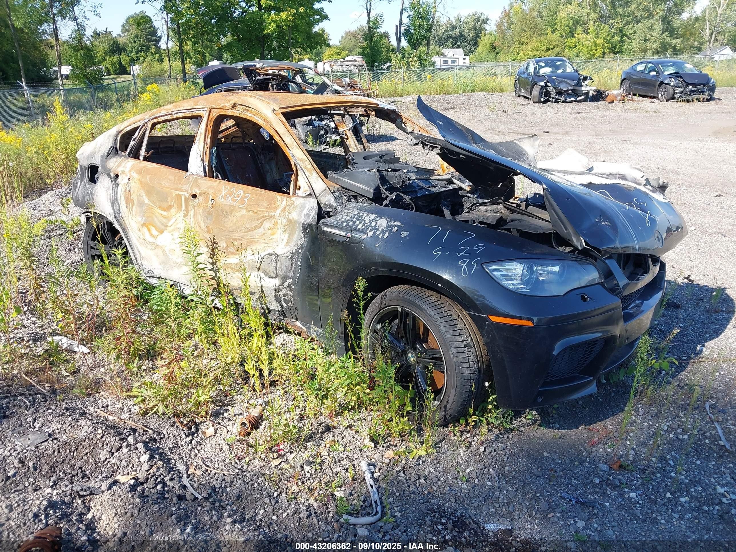 2012 BMW X6 M, VIN 5YMGZ0C52CLK14929 — Пожар