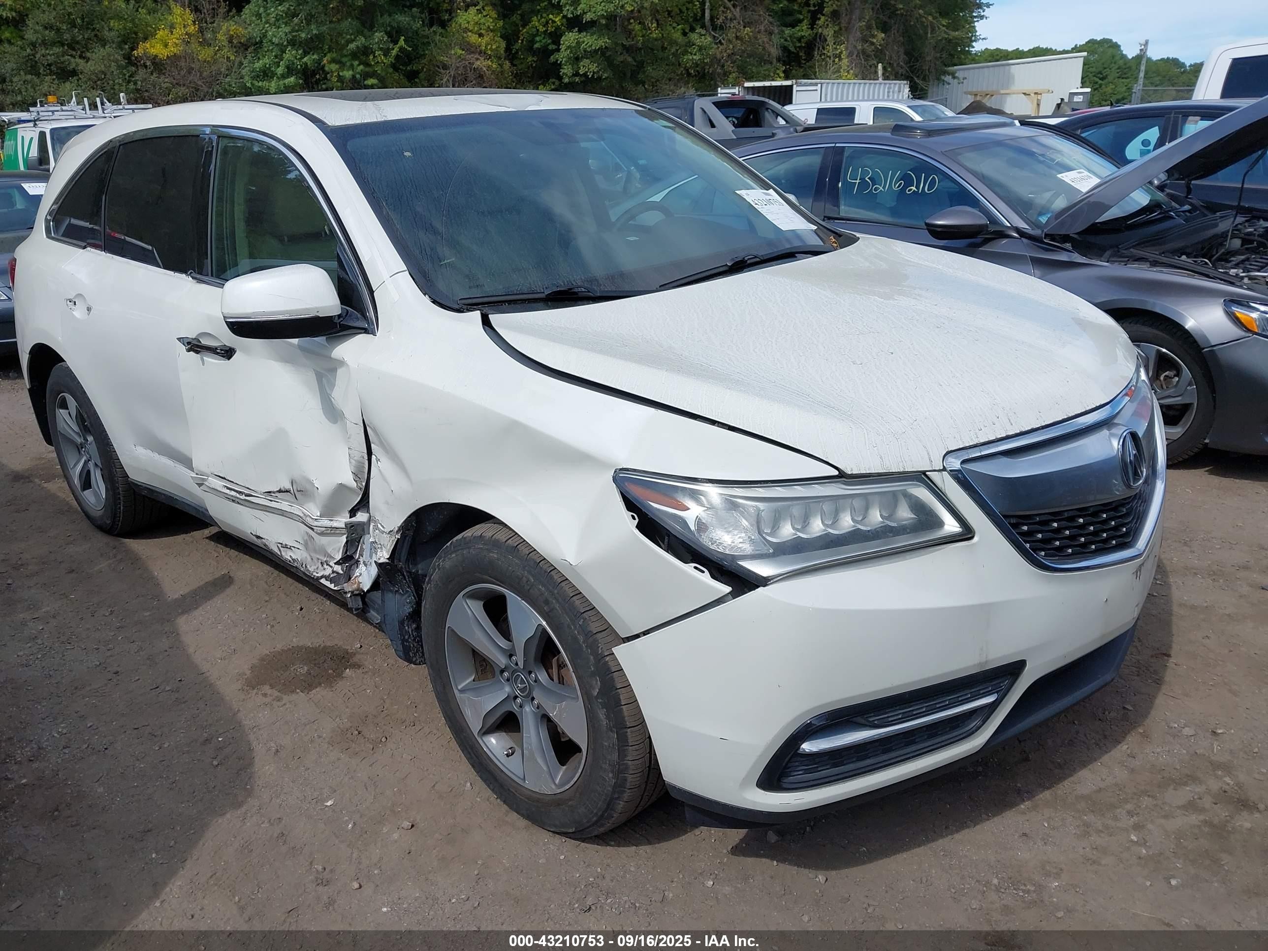 2016 Acura MDX, VIN 5FRYD4H23GB052589 — Side