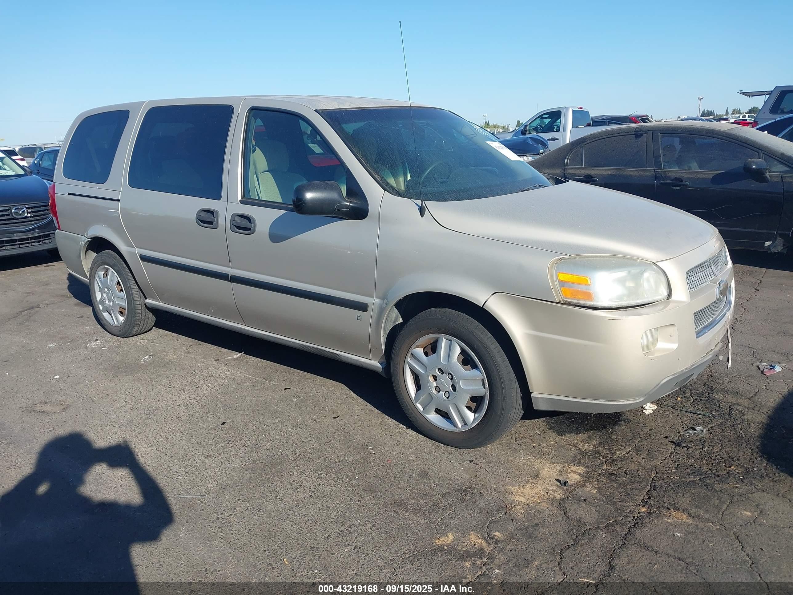 2007 Chevrolet Uplander LS Fleet, VIN 1GNDV23W97D216308 — Rear end