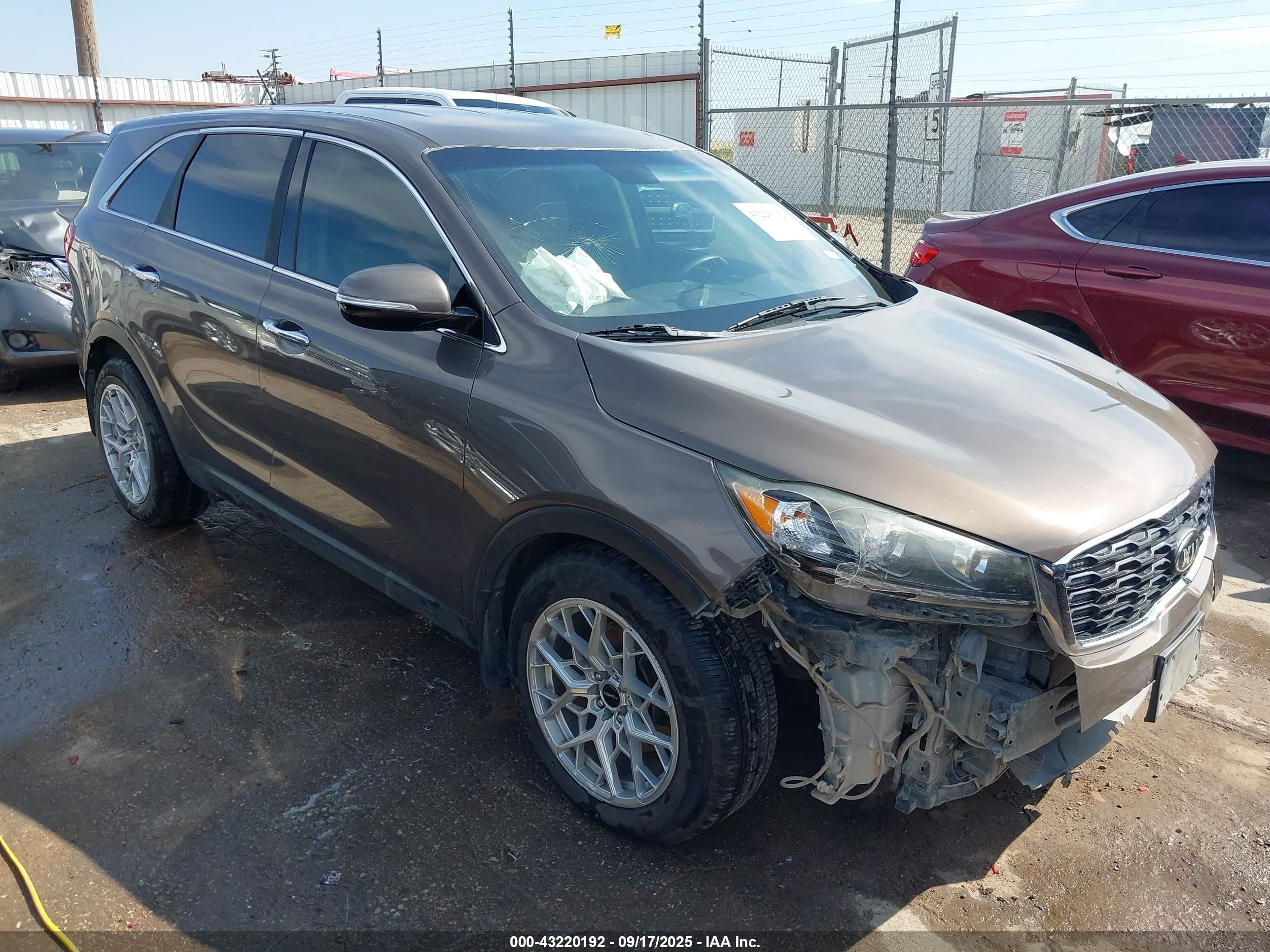 2019 Kia Sorento LX, VIN 5XYPG4A3XKG479244 — Front end