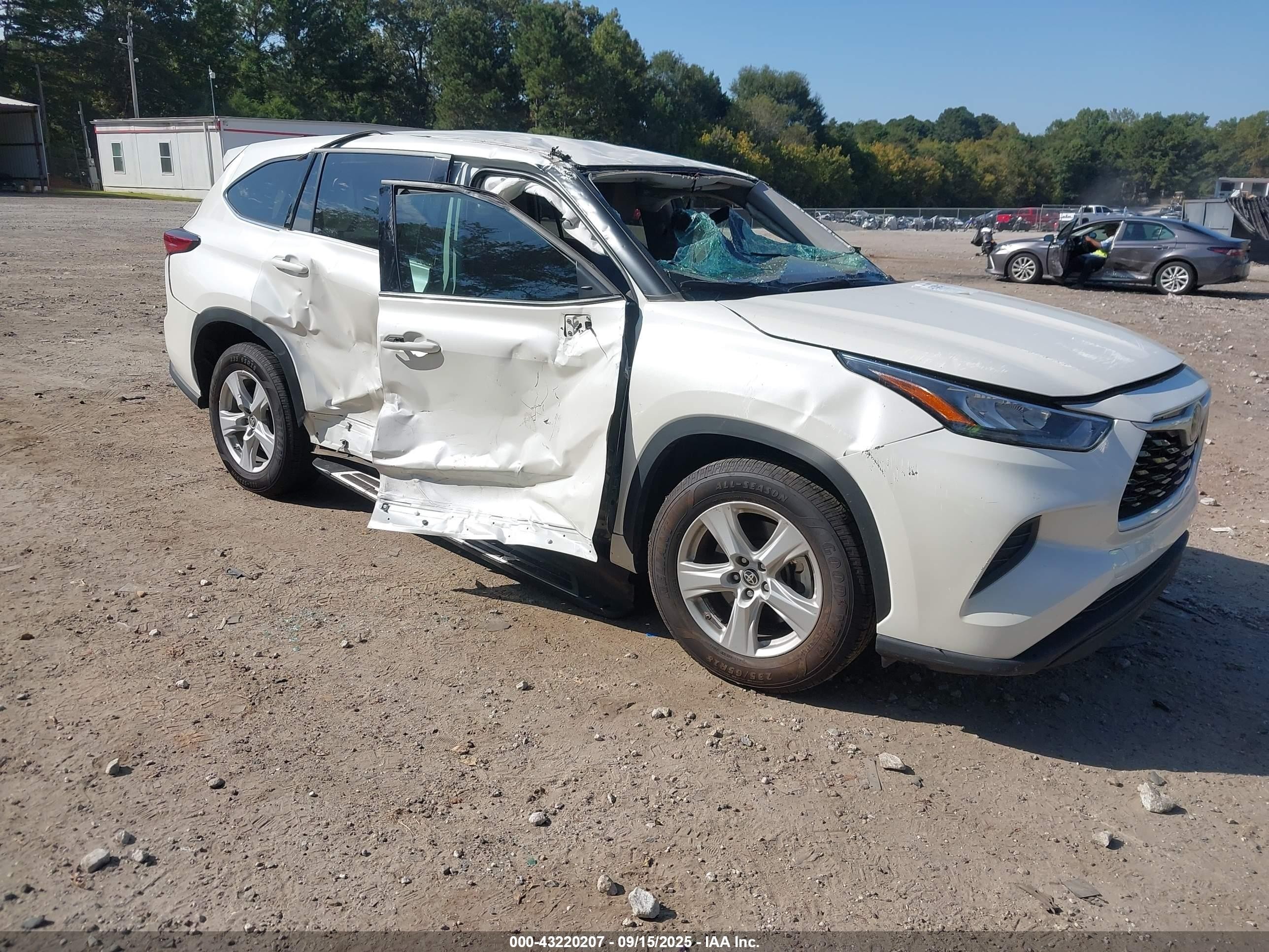 2020 Toyota Highlander L, VIN 5TDCZRAHXLS503080 — Rollover