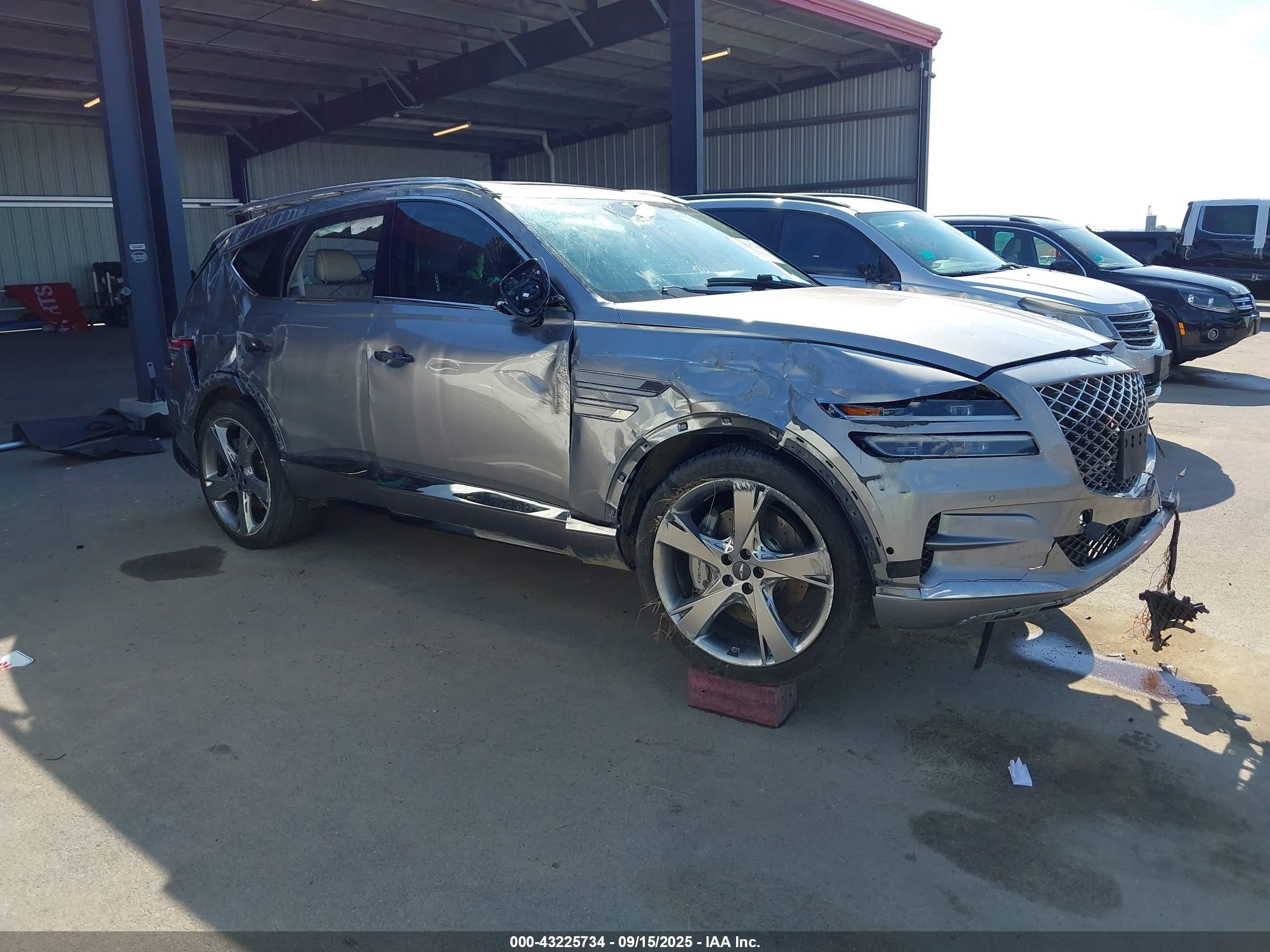 2021 Genesis GV80, VIN KMUHCESC6MU031747 — Rollover