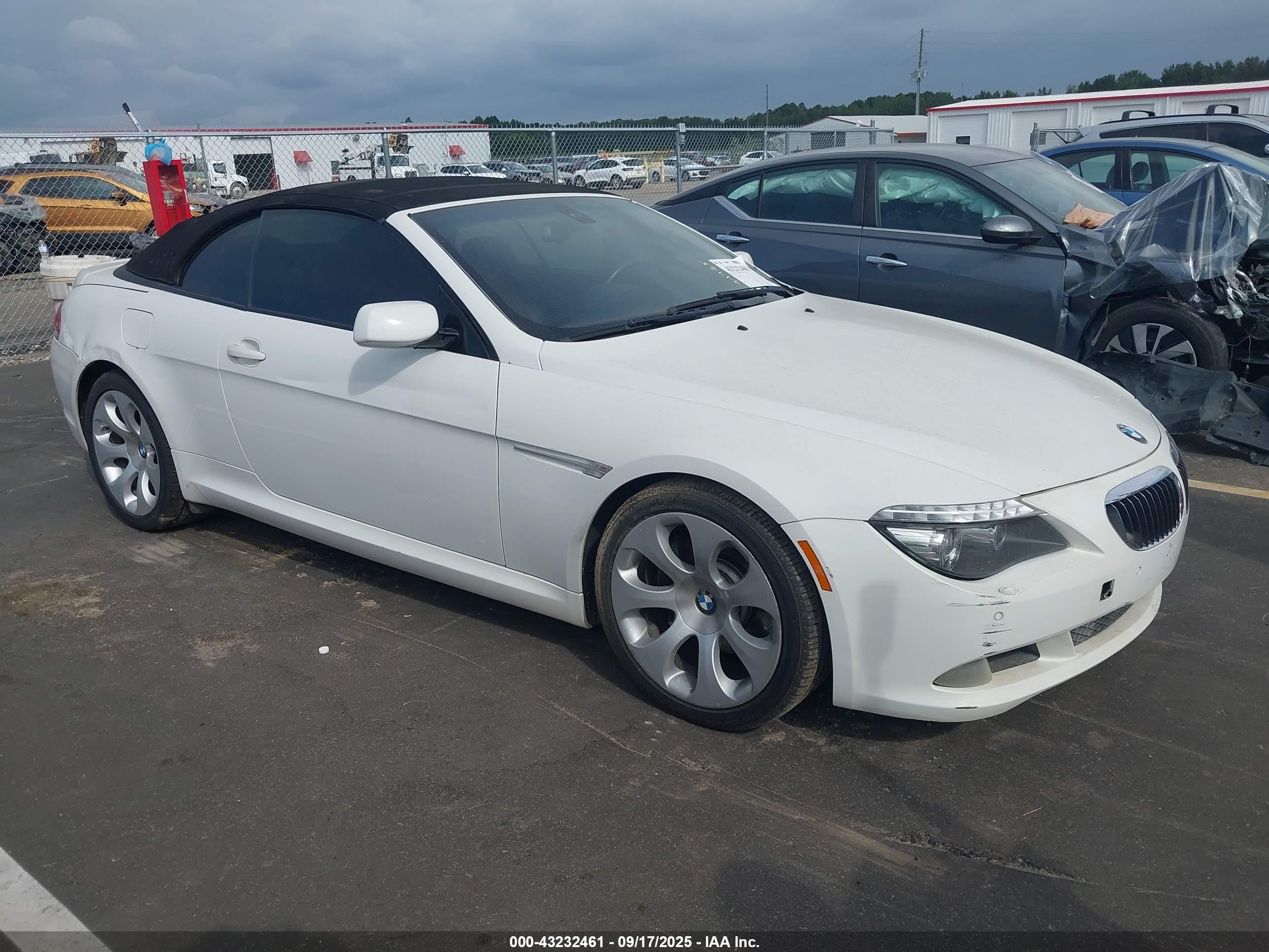 2008 BMW 6 Series 650i, VIN WBAEB53518CX63396 — Water / flood
