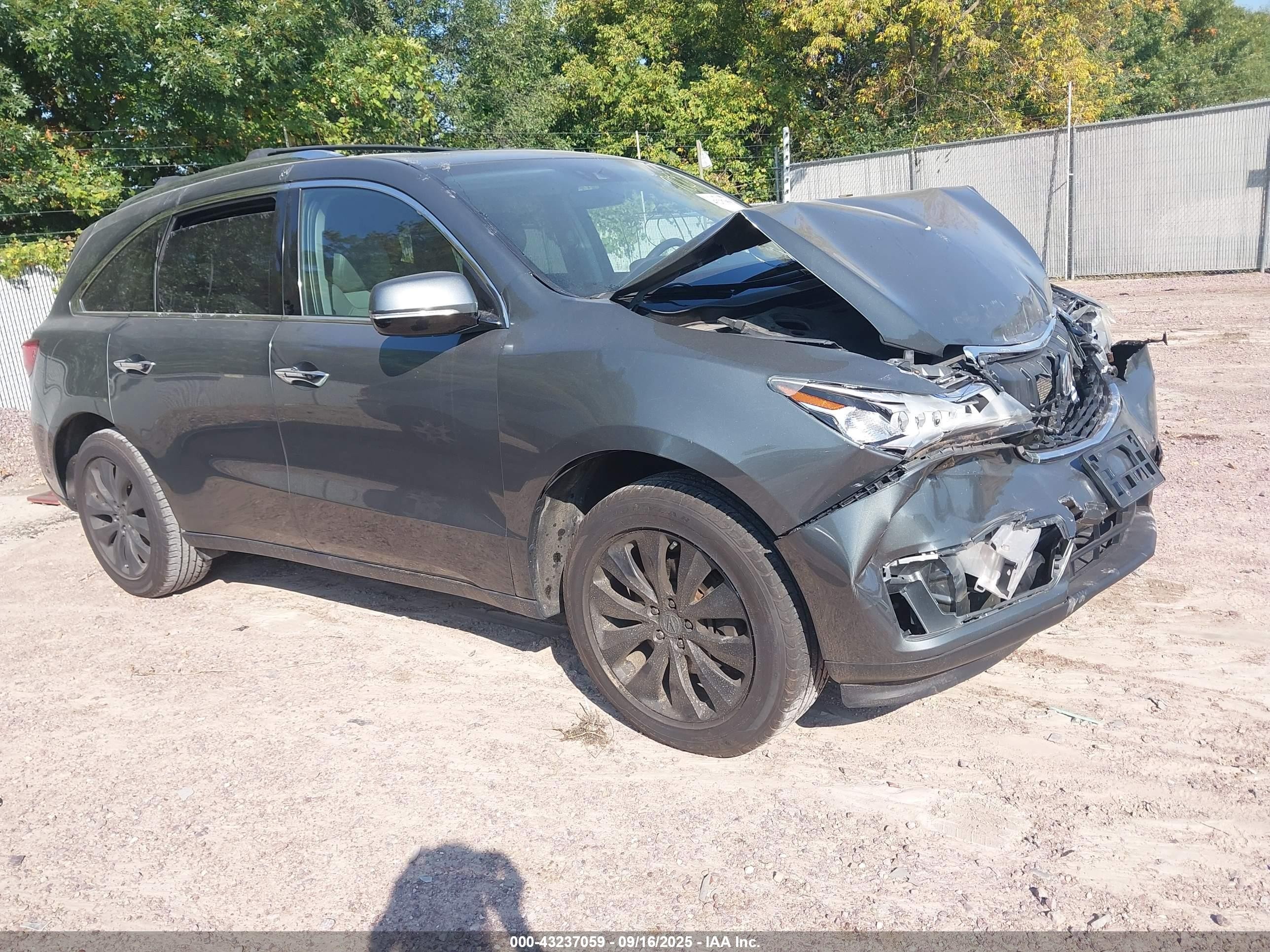 2016 Acura MDX Technology, VIN 5FRYD4H49GB002877 — Front end