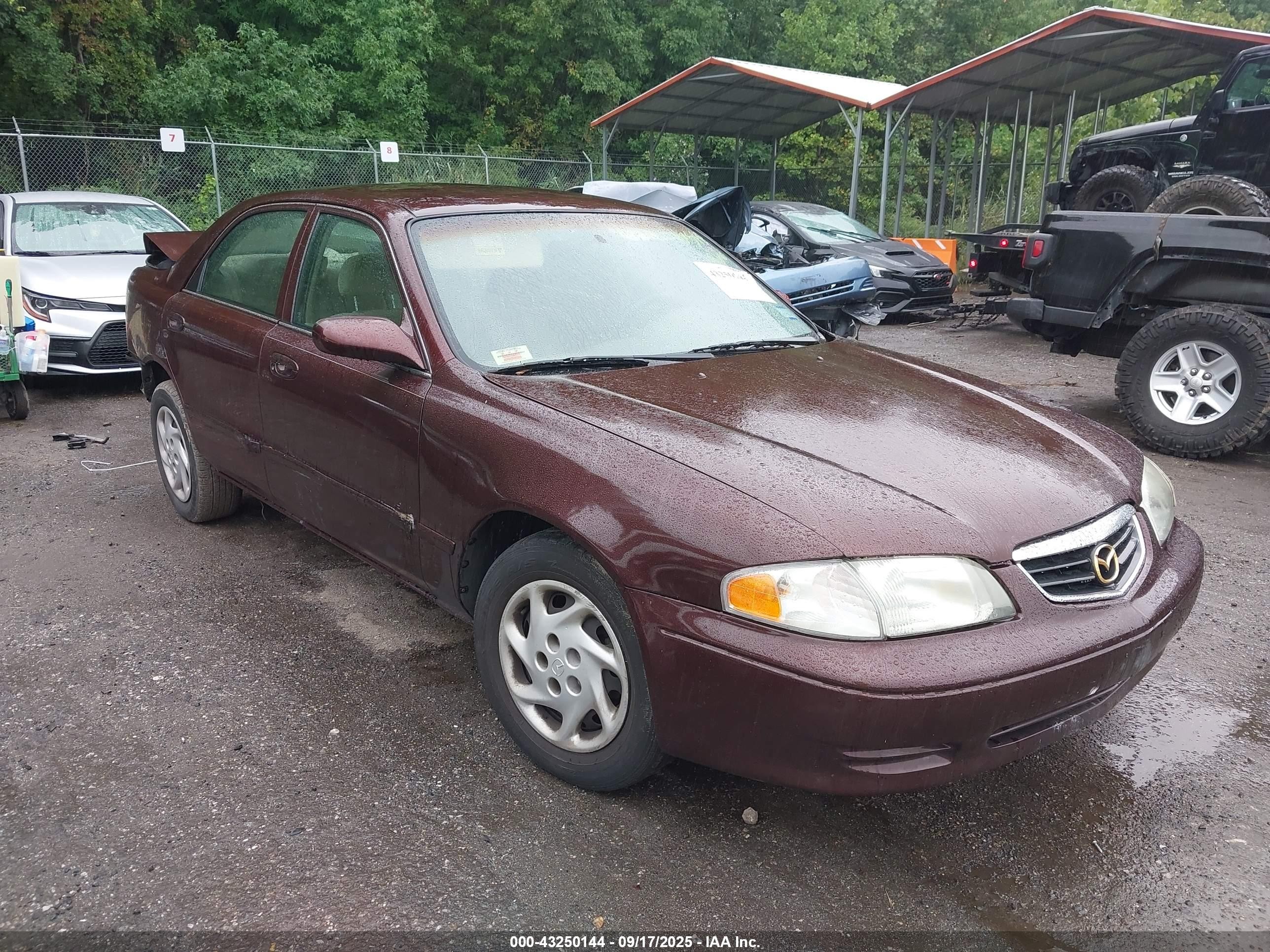 2002 Mazda 626 LX, VIN 1YVGF22C025307135 — Rear end