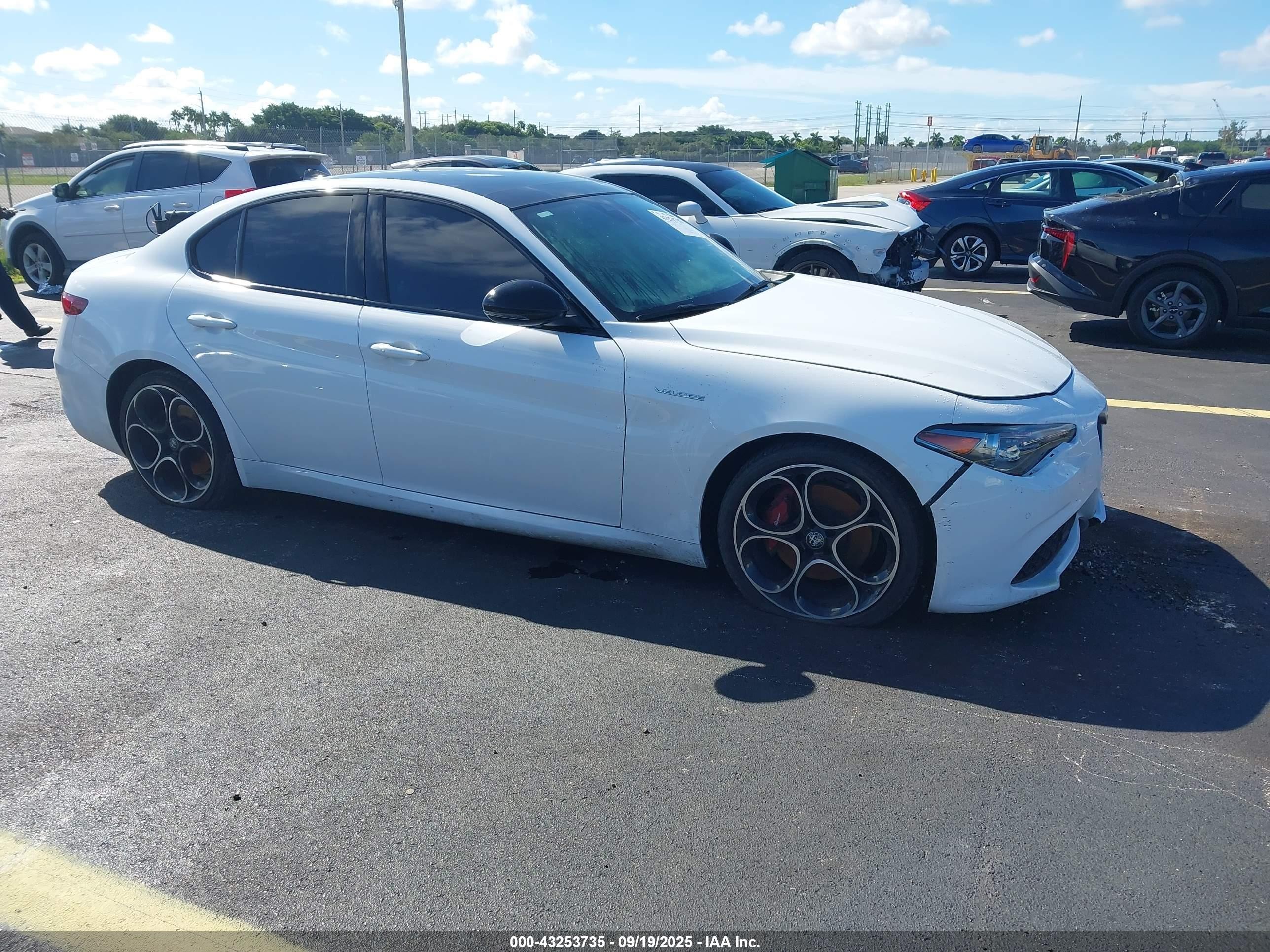 2022 Alfa Romeo Giulia Veloce, VIN ZARFAMBN5N7665262 — Water / flood