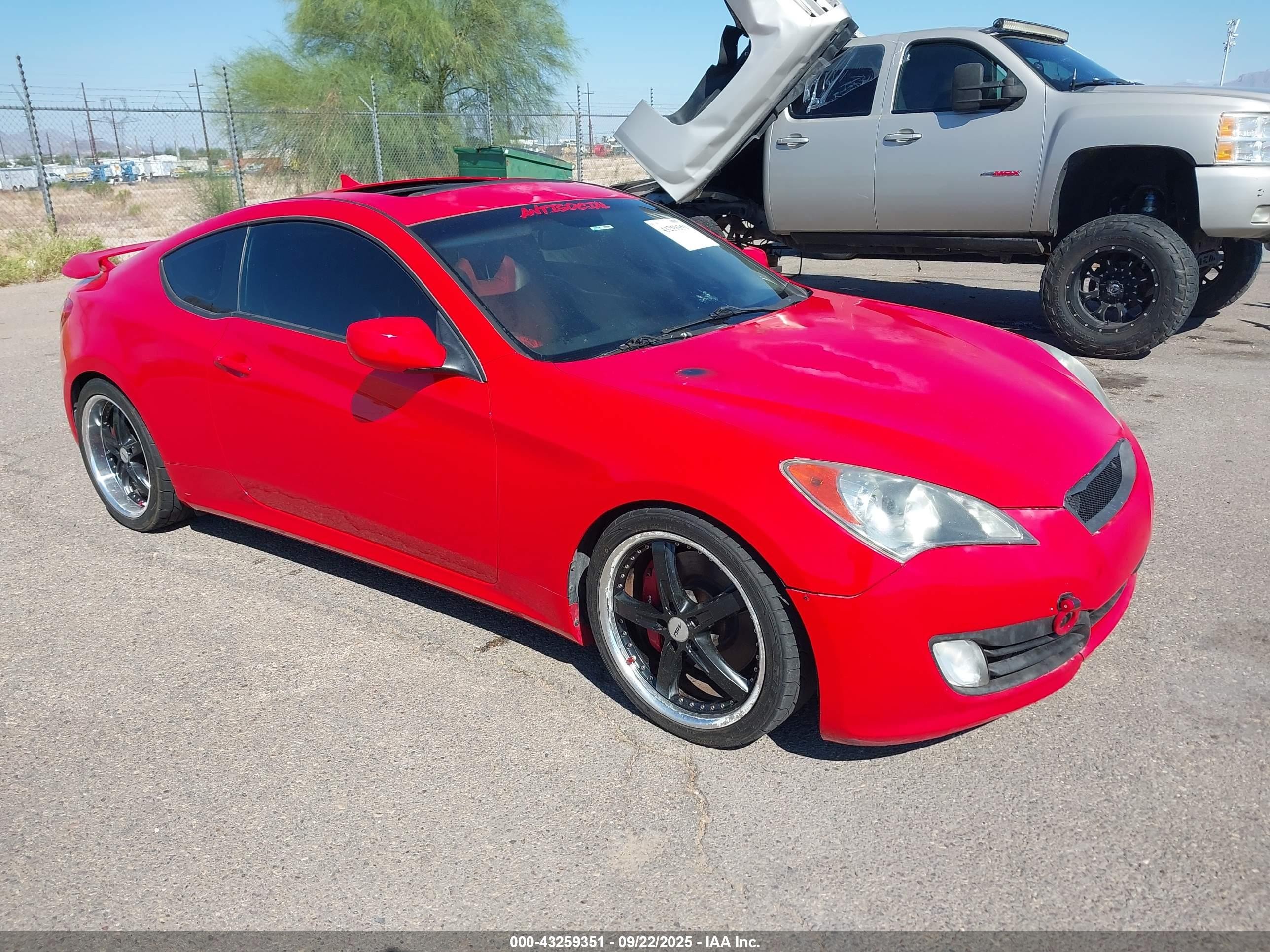 2010 Hyundai Genesis Coupe, VIN KMHHT6KD7AU026758 — Engine fire