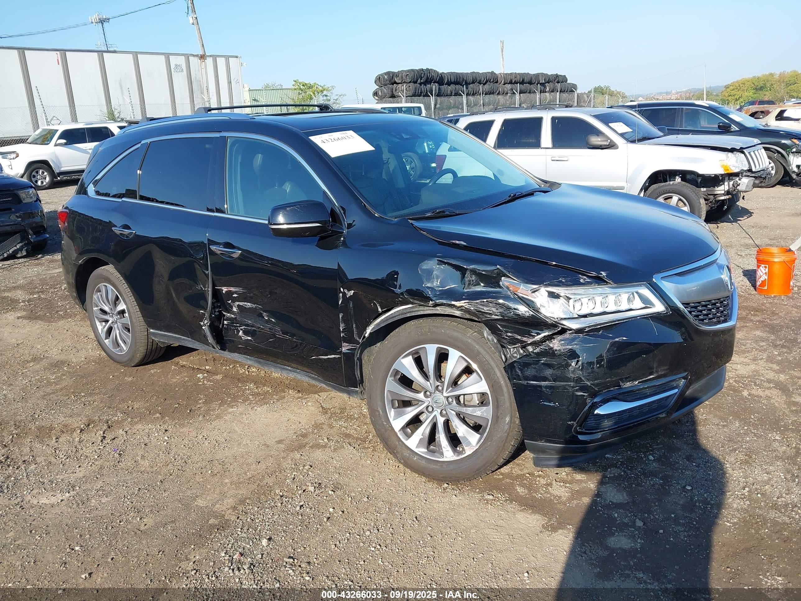 2016 Acura MDX Technology, VIN 5FRYD4H48GB053898 — Front end