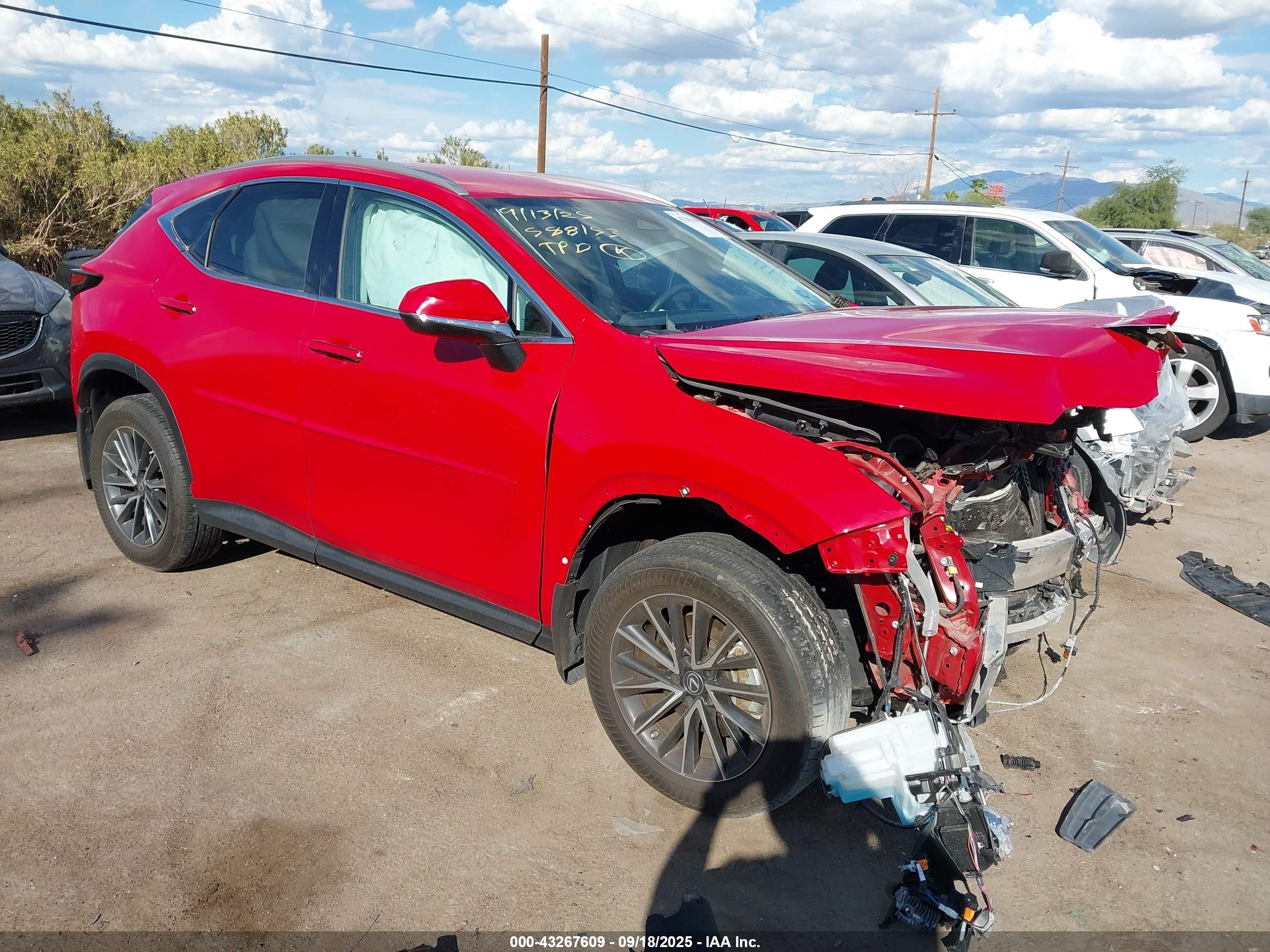 2022 Lexus NX 250, VIN 2T2ADCEZ5NC001428 — Фото с аукциона