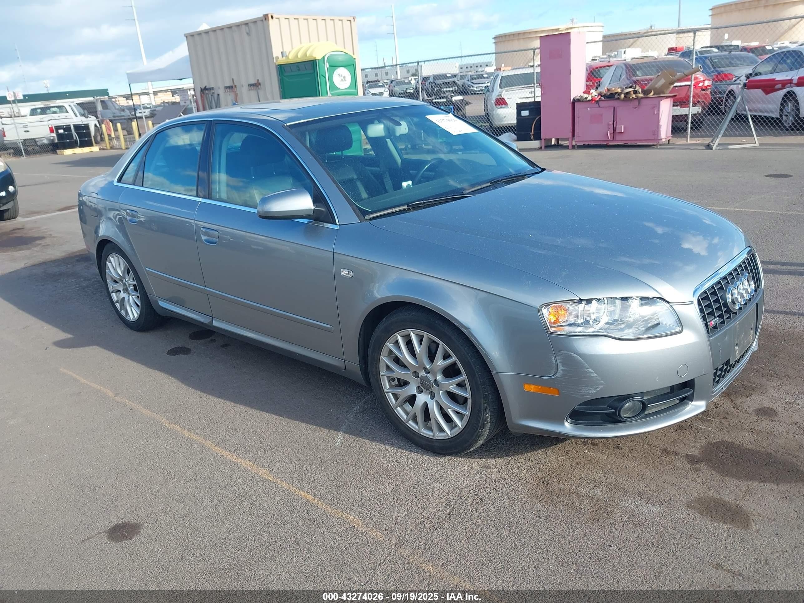 2008 Audi A4 2.0T, VIN WAUDF78E78A149727 — Зад