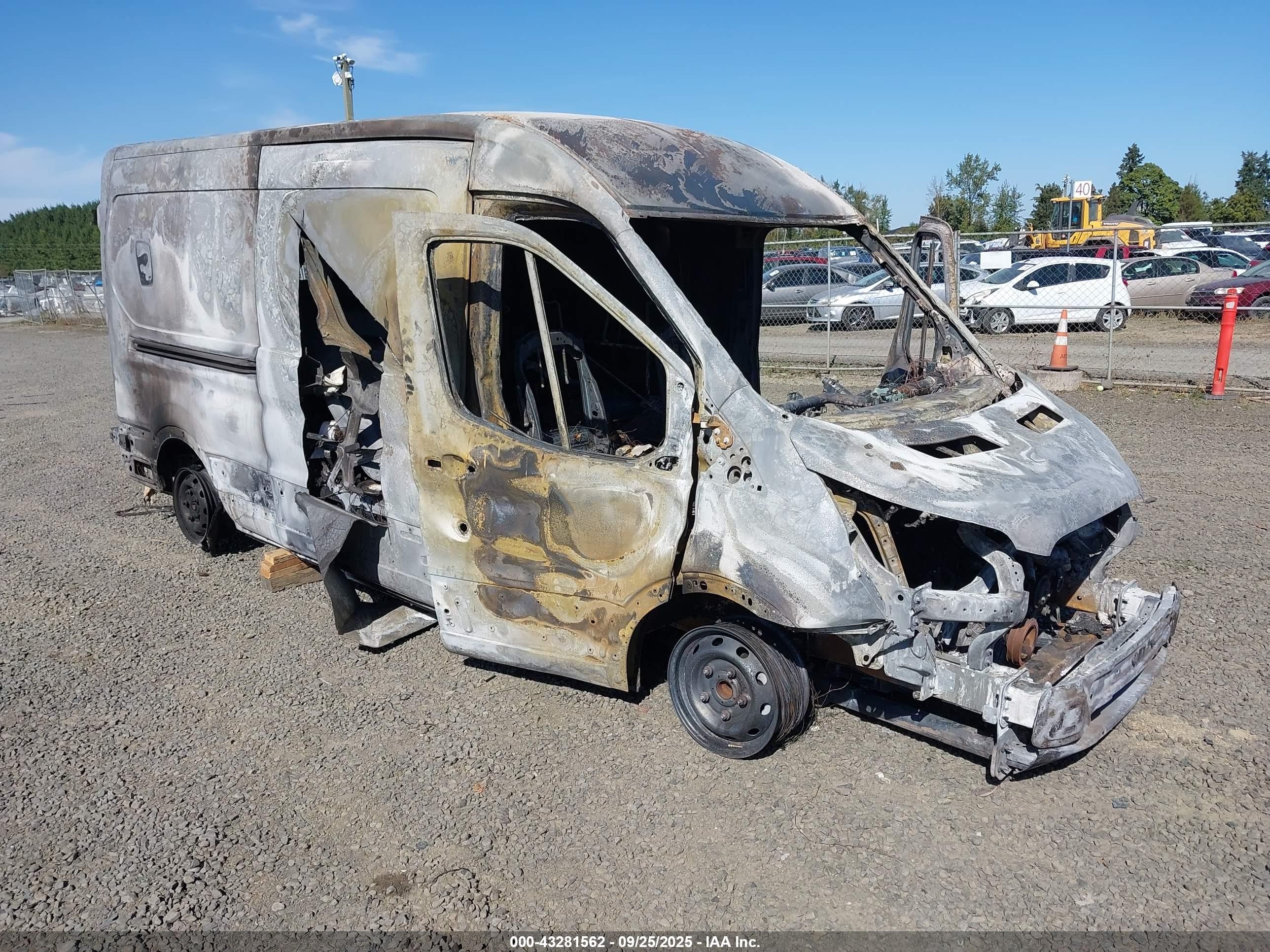2018 Ford Transit Cargo, VIN 1FTYE2CG4JKA51970 — Burn