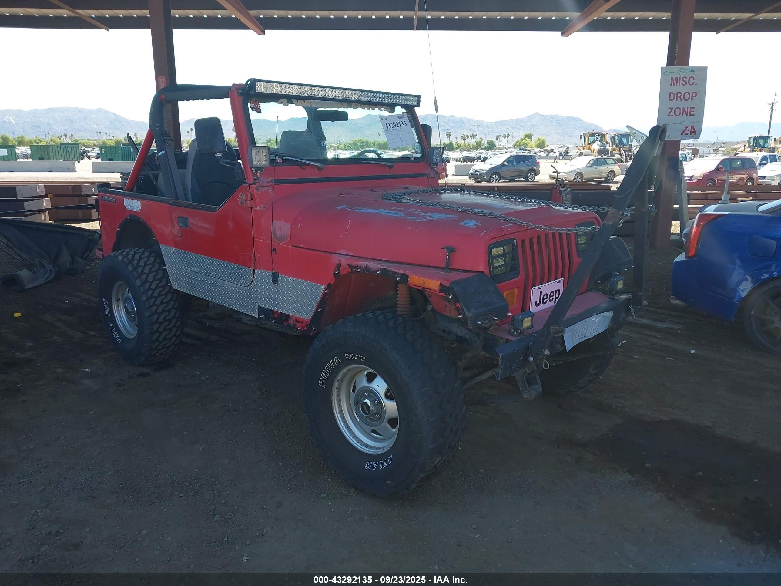 1989 Jeep Wrangler S, VIN 2J4FY19E2KJ126417 — Front end