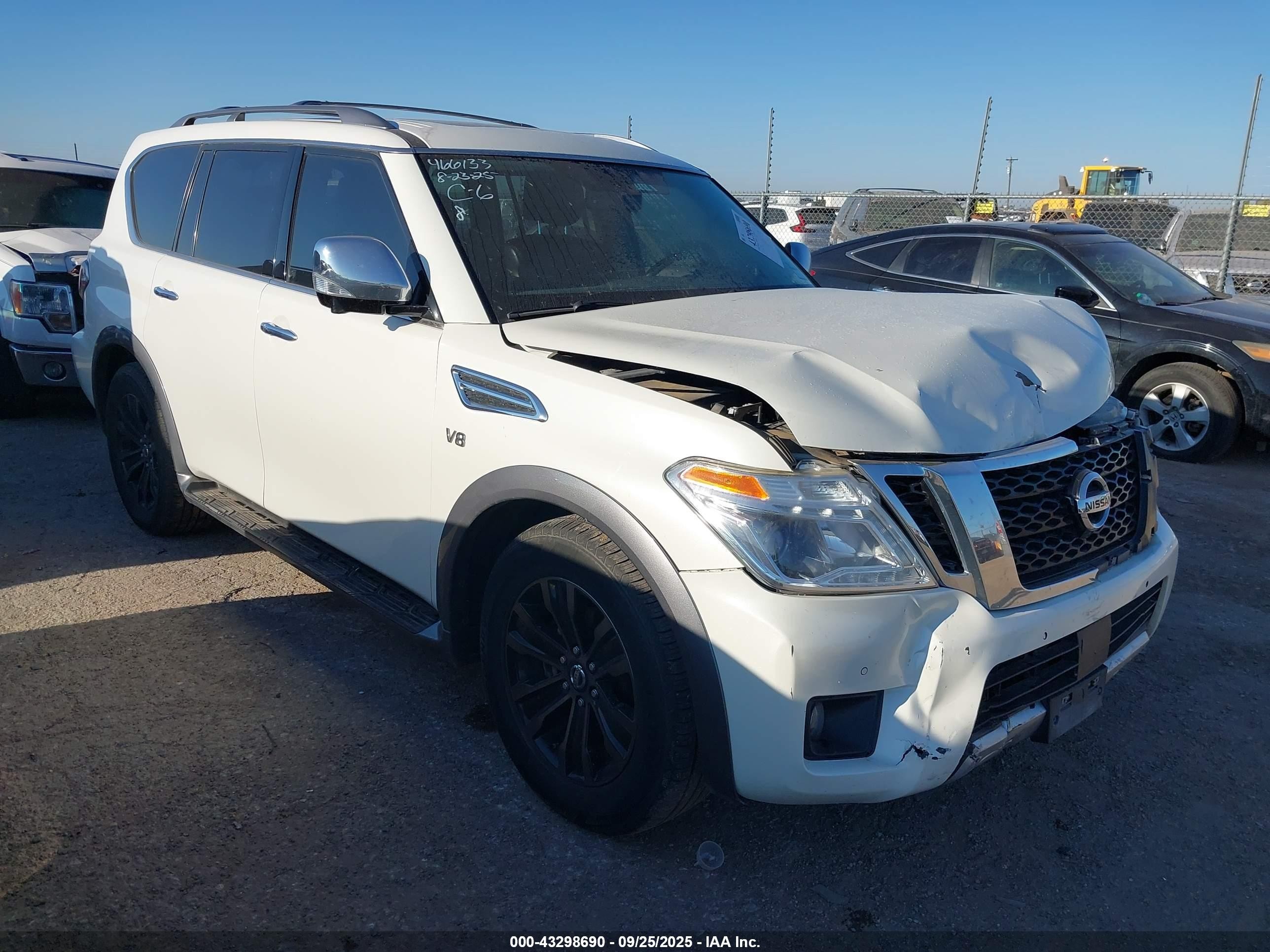 2018 Nissan Armada Platinum, VIN JN8AY2NE5J9734020 — Front end