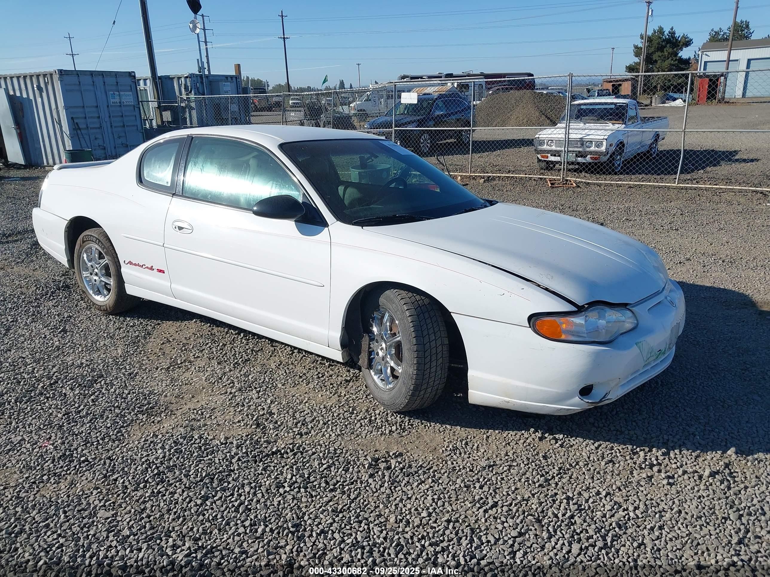 2000 Chevrolet Monte Carlo SS, VIN 2G1WX12K1Y9287224 — Перед