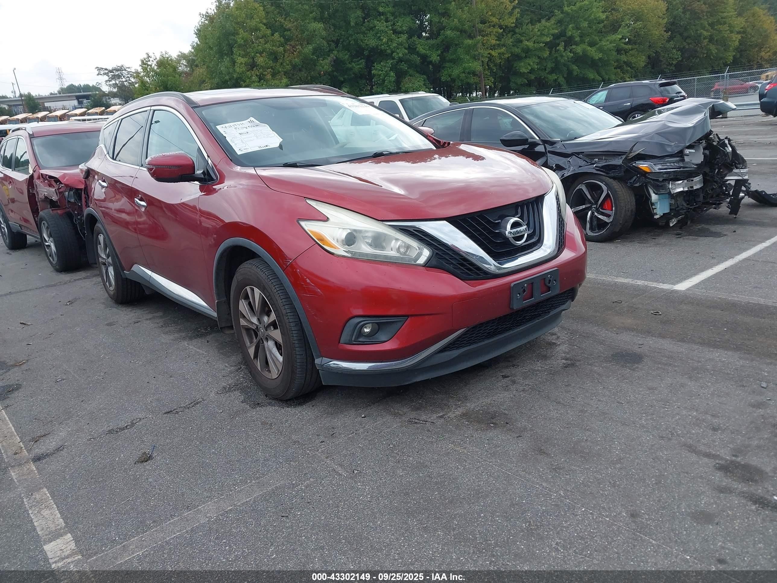 2016 Nissan Murano Platinum, VIN 5N1AZ2MH6GN131612 — Side