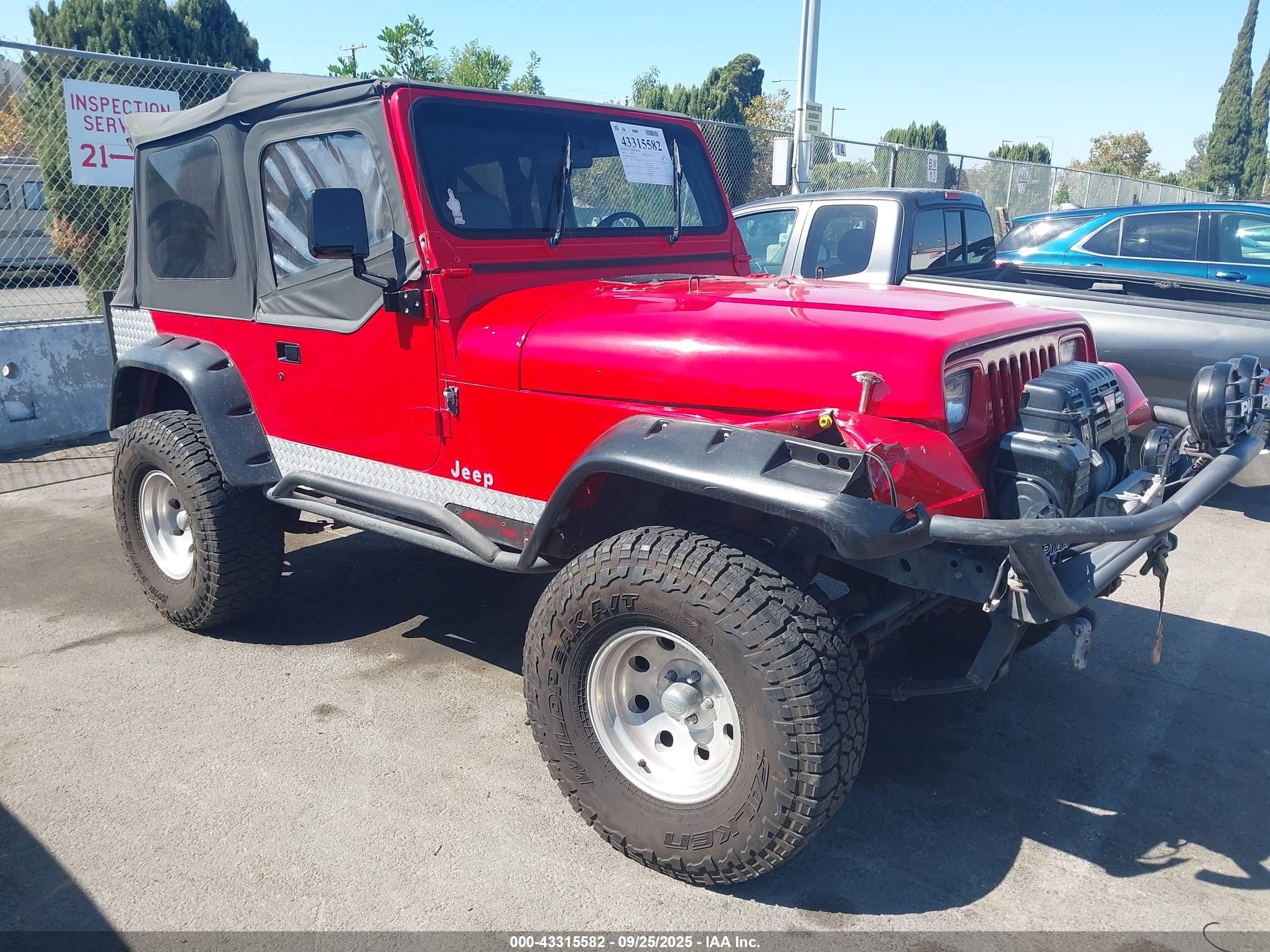 1994 Jeep Wrangler S, VIN 1J4FY19P1RP426299 — Not stated
