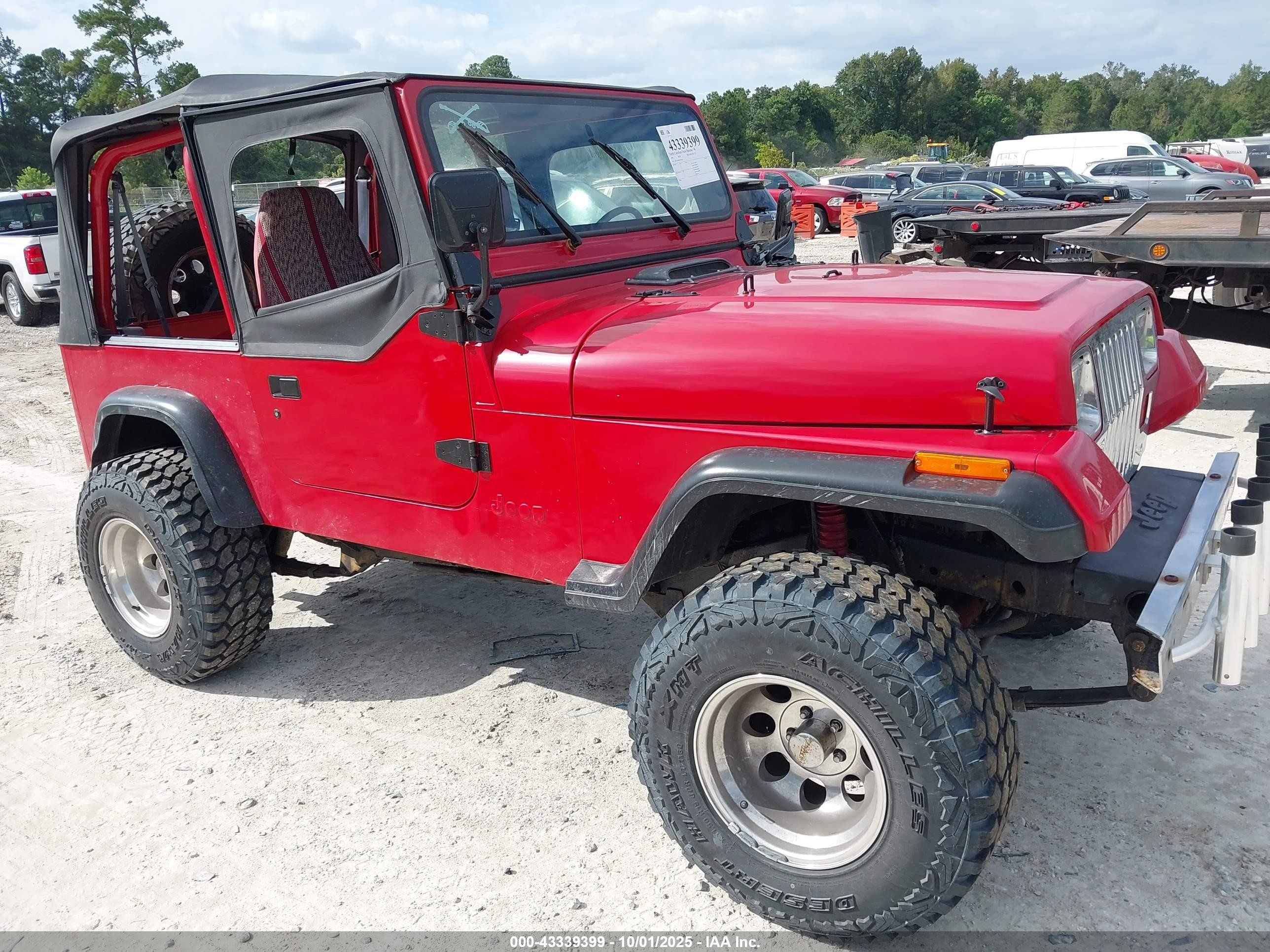1993 Jeep Wrangler S, VIN 1J4FY19P6PP245034 — Rear end