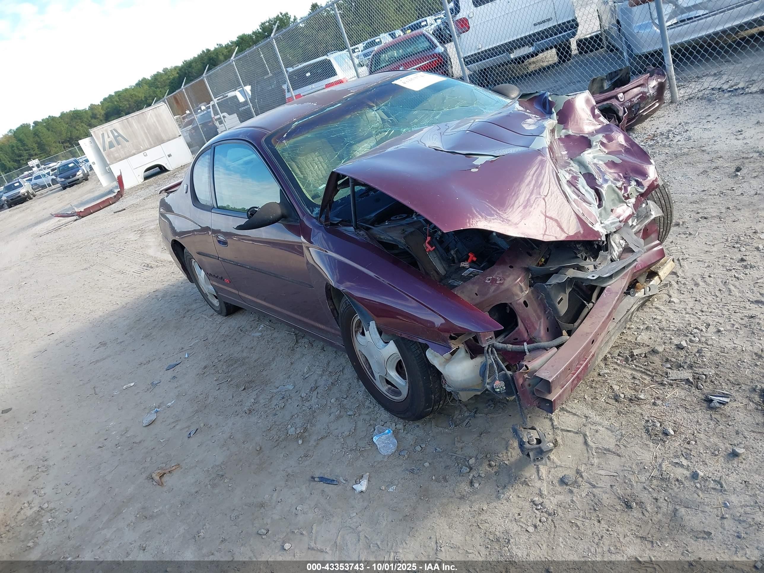 2003 Chevrolet Monte Carlo SS, VIN 2G1WX12K639160896 — Front end